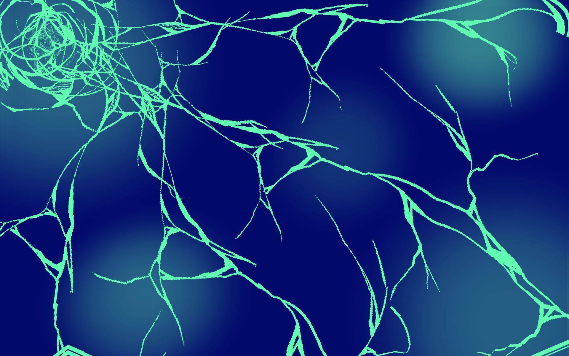 A Cracked Phone Screen with a Haunting Neon Green Hue — 1920x1200 wallpaper
