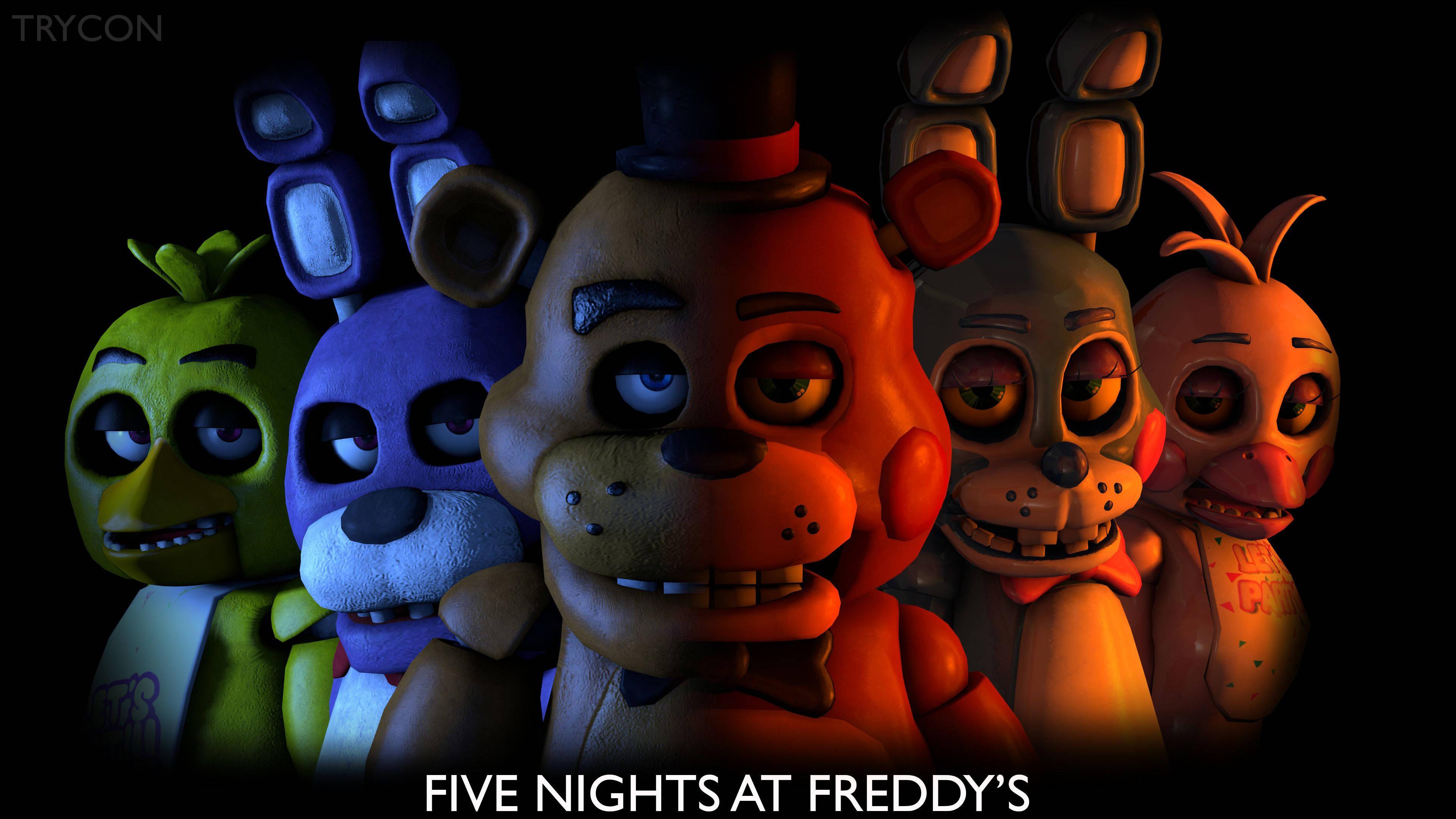 A Creepy Combination of Classic and Toy FNAF — 3840x2160 wallpaper