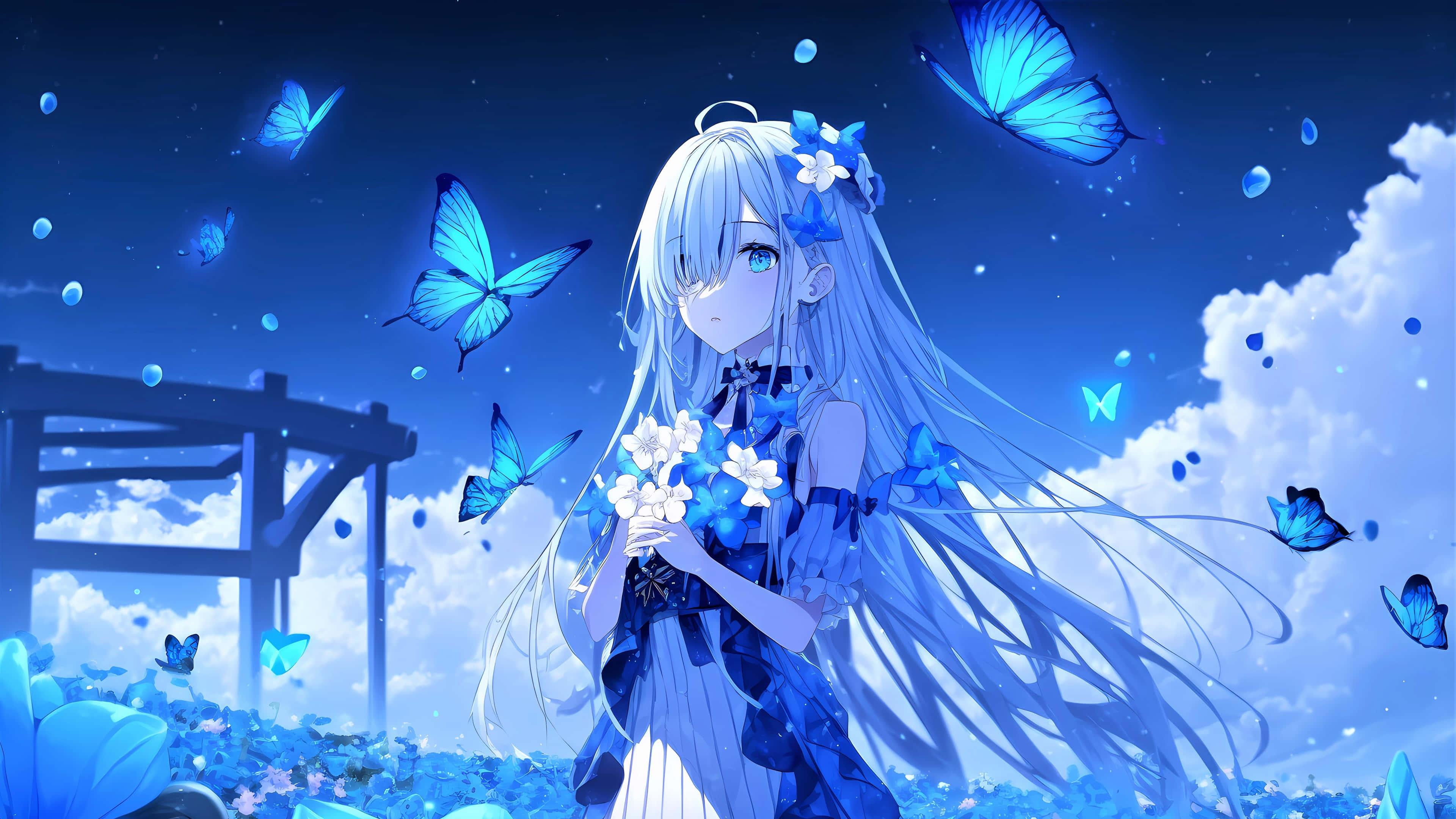 A Cute Anime Girl in a Fantastic Adventure — 3840x2160 wallpaper