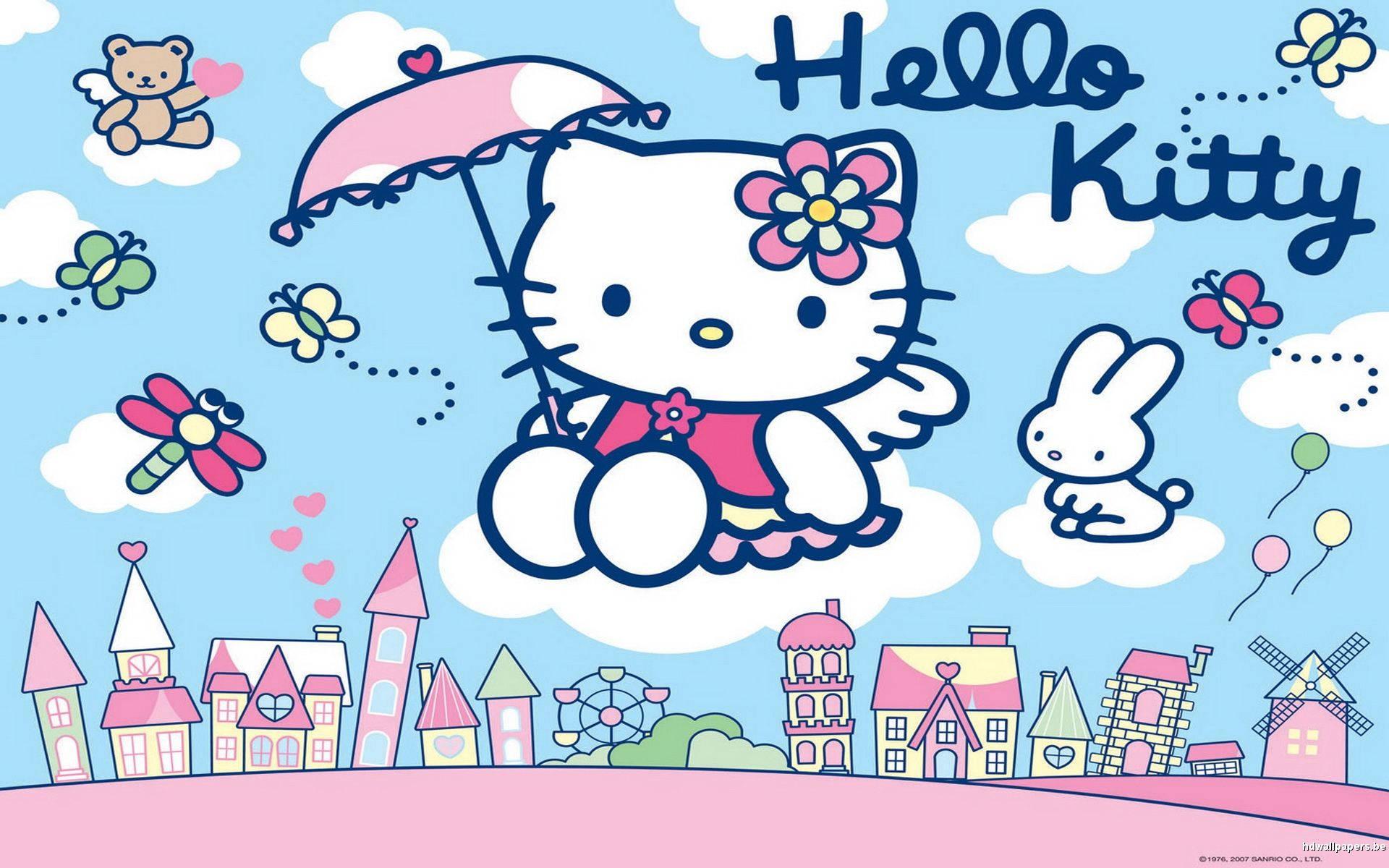 "A cute blue version of the ever popular Hello Kitty"