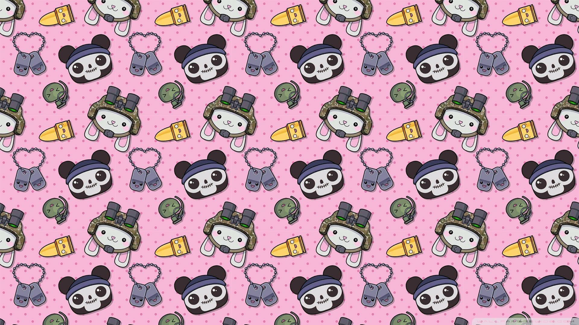 A cute Kawaii soldier pattern — 1920x1080 wallpaper