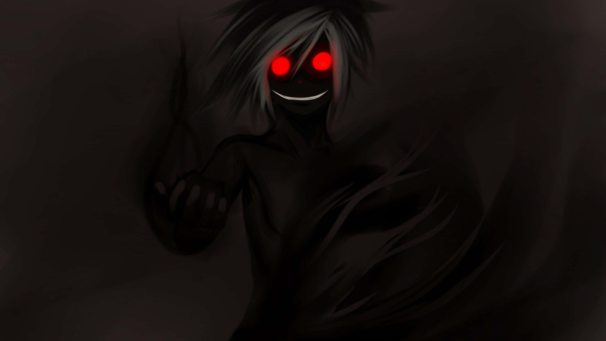 A Dark Anime Boy Conveys Emotional Turmoil