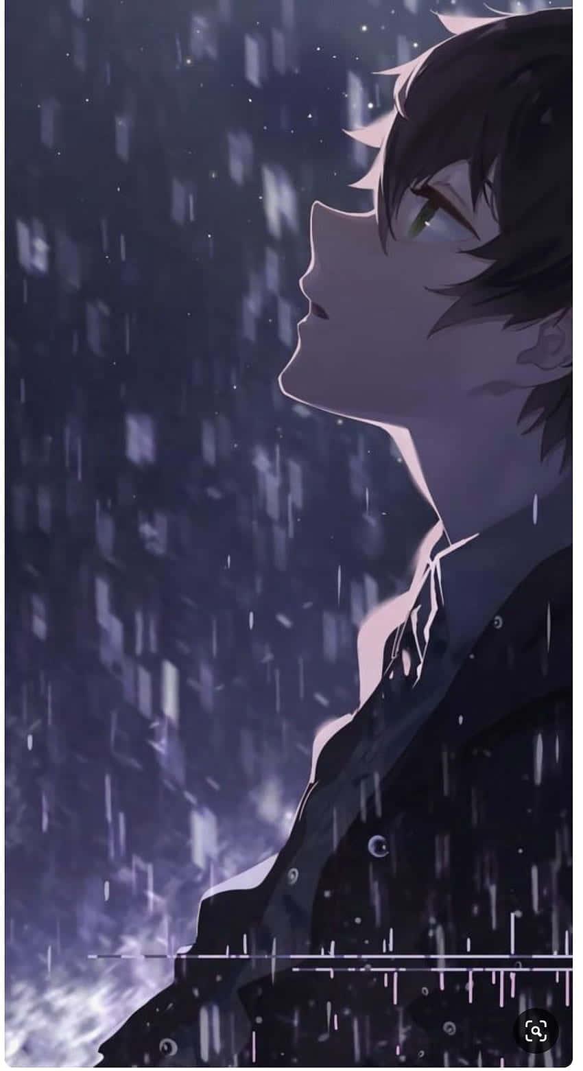 A Dark Anime Boy Madly Holding a Sword