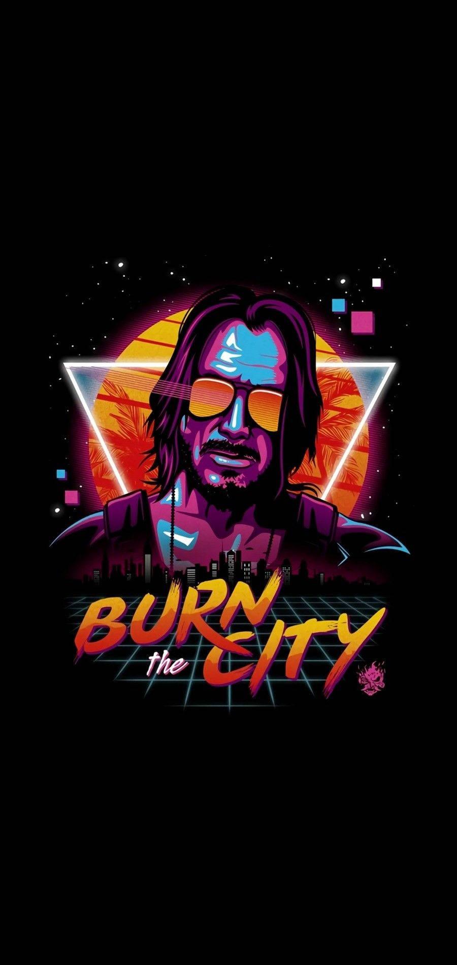 A Dark Cybernetic Future with Keanu Reeves — 900x1900 wallpaper