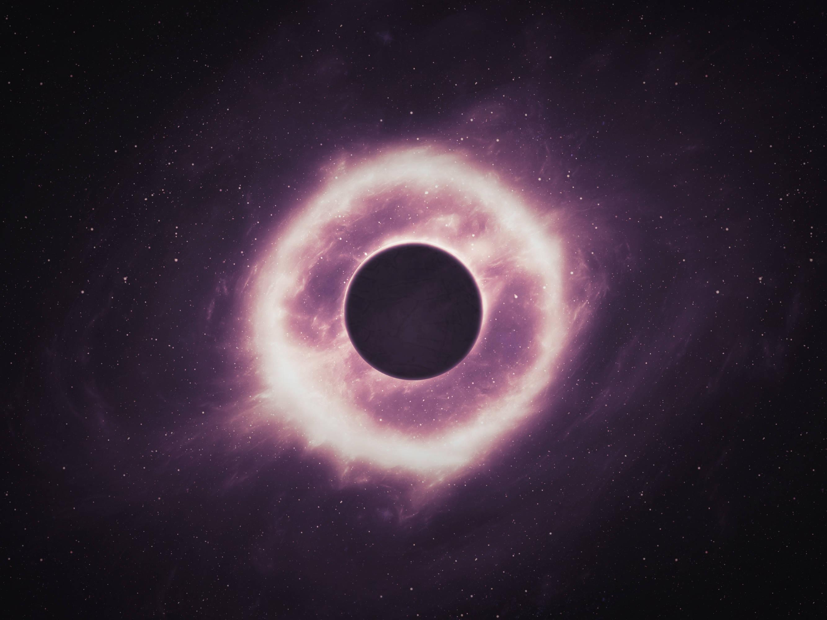 A Dark Pink Black Hole — 2667x2000 wallpaper