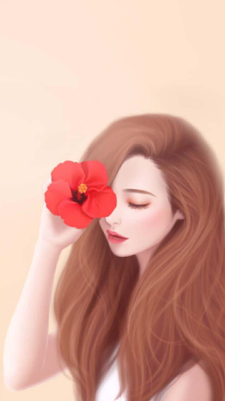 A Delightful Cartoon Girl Smiling — 720x1280 wallpaper