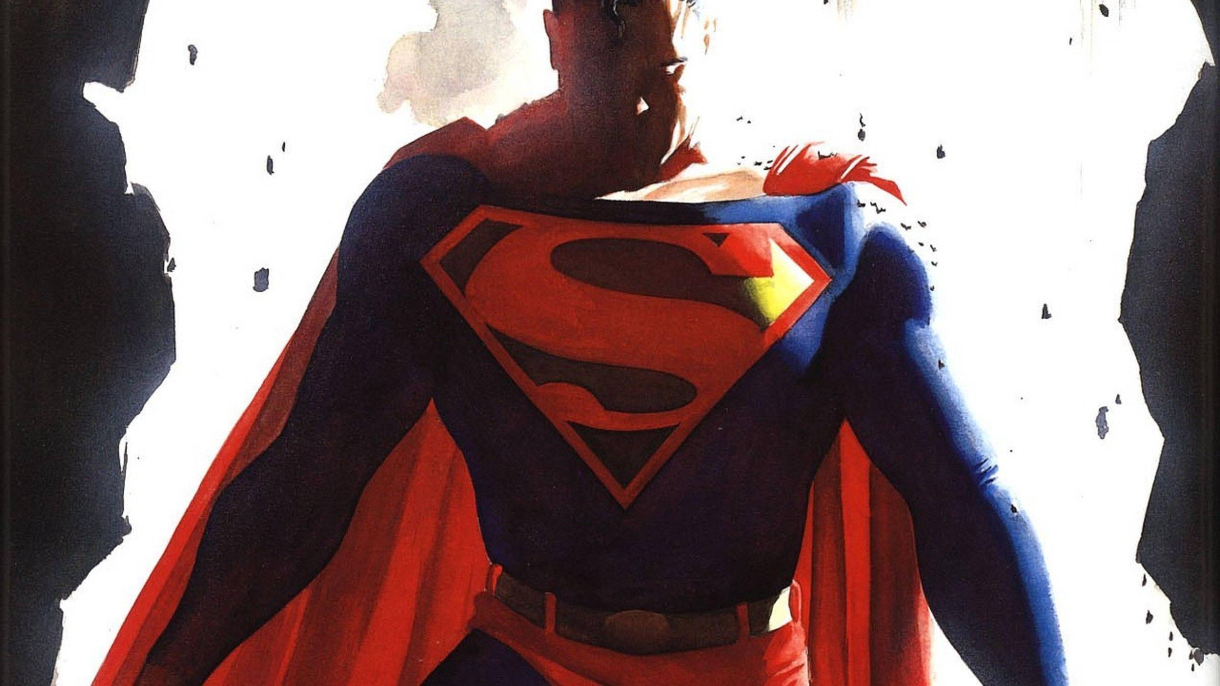 A digital painting of Superman, protector of Metropolis — 2400x1350 wallpaper