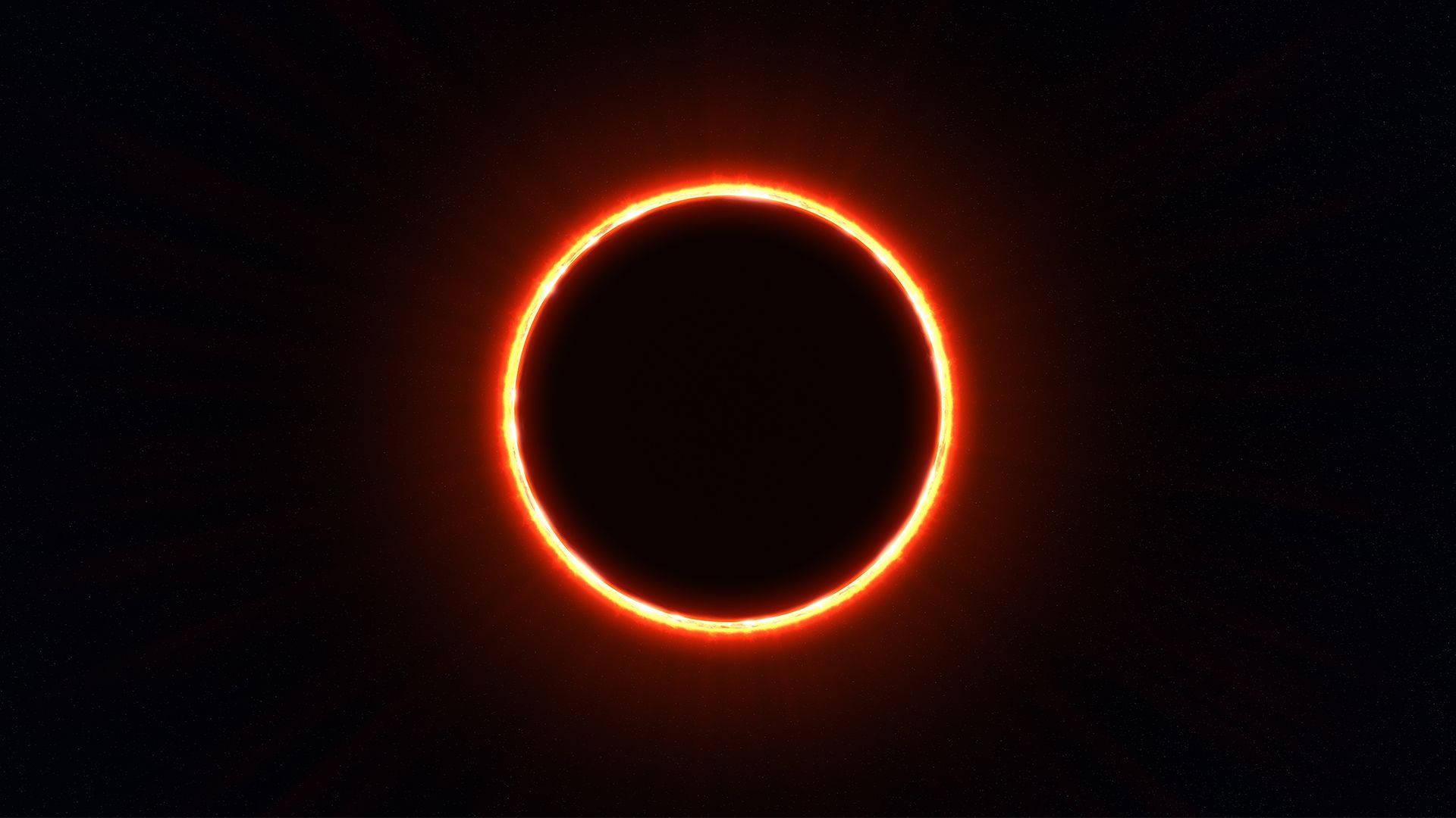 A double eclipse in the dark blue sky — 1920x1080 wallpaper