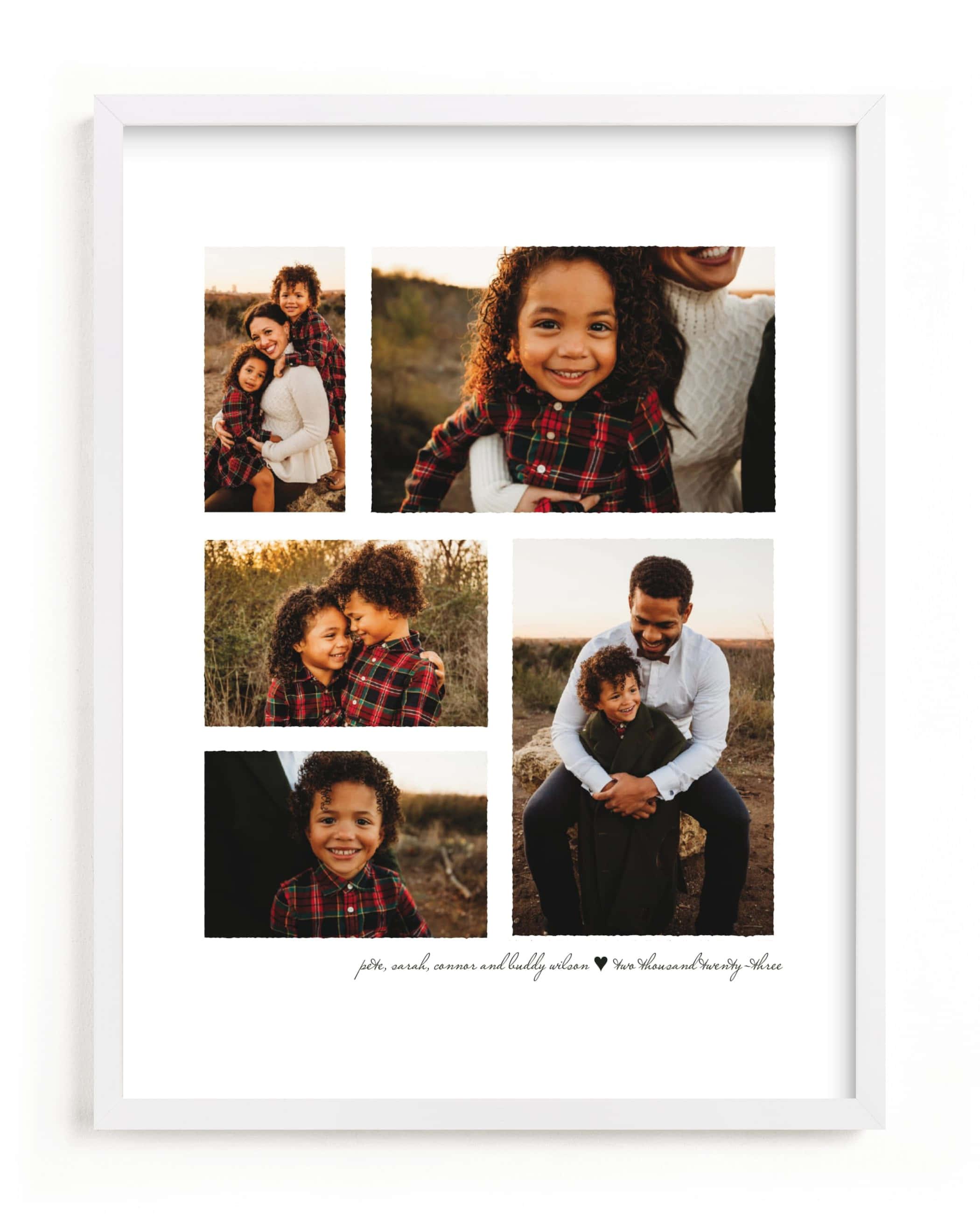 a family photo collage in a white frame — 2100x2622 wallpaper