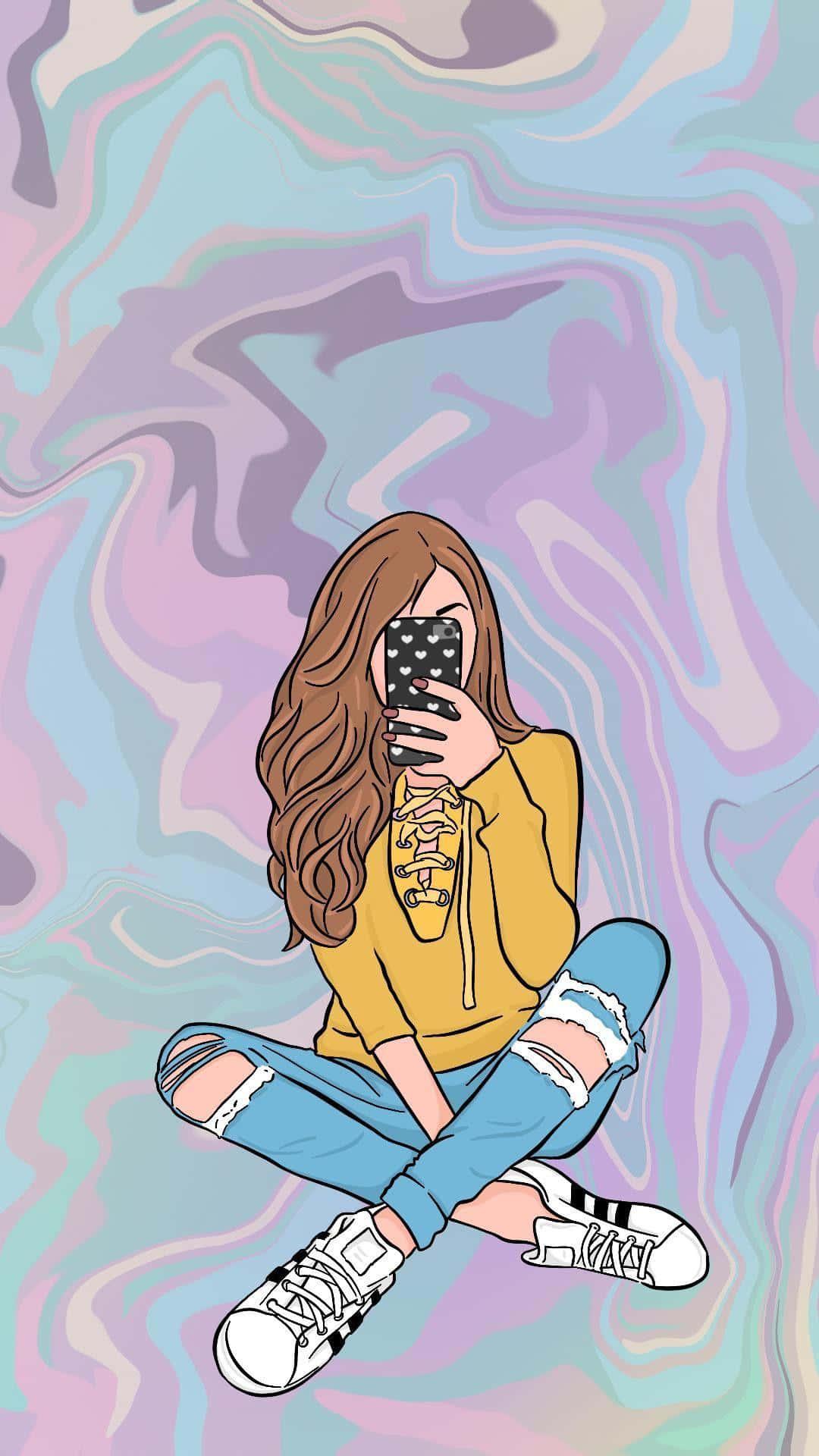 A fun and vibrant portrait of a cute girly in her natural setting — 1080x1920 wallpaper