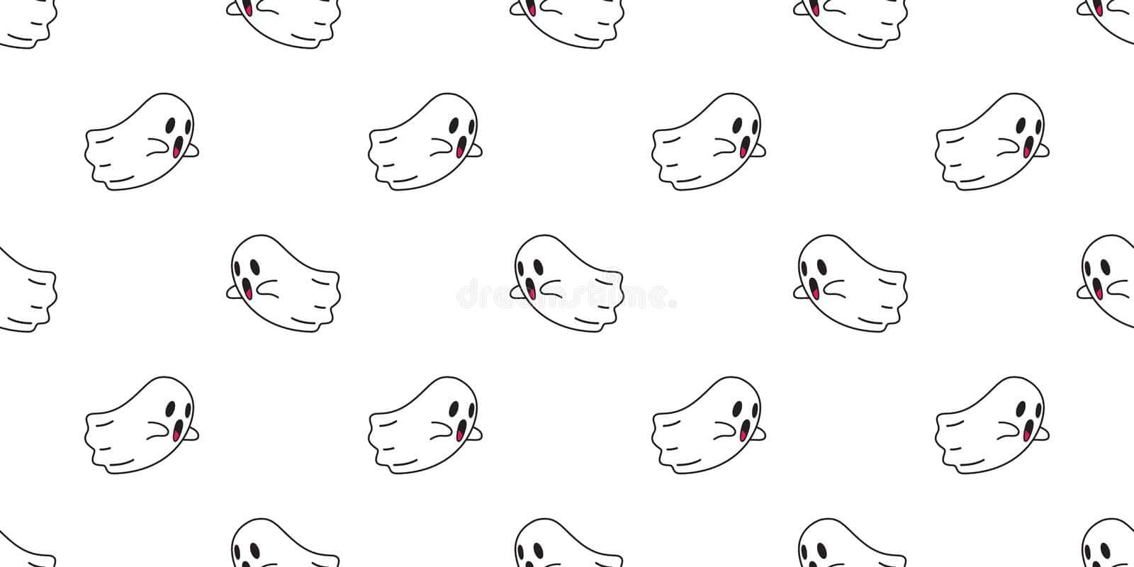 A ghostly companion for a spooky and magical night — 1600x800 wallpaper