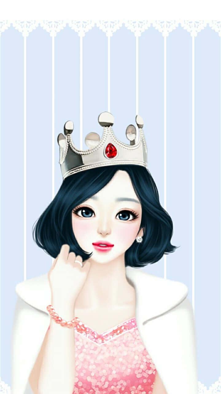 a girl in a crown wearing a crown — 720x1280 wallpaper