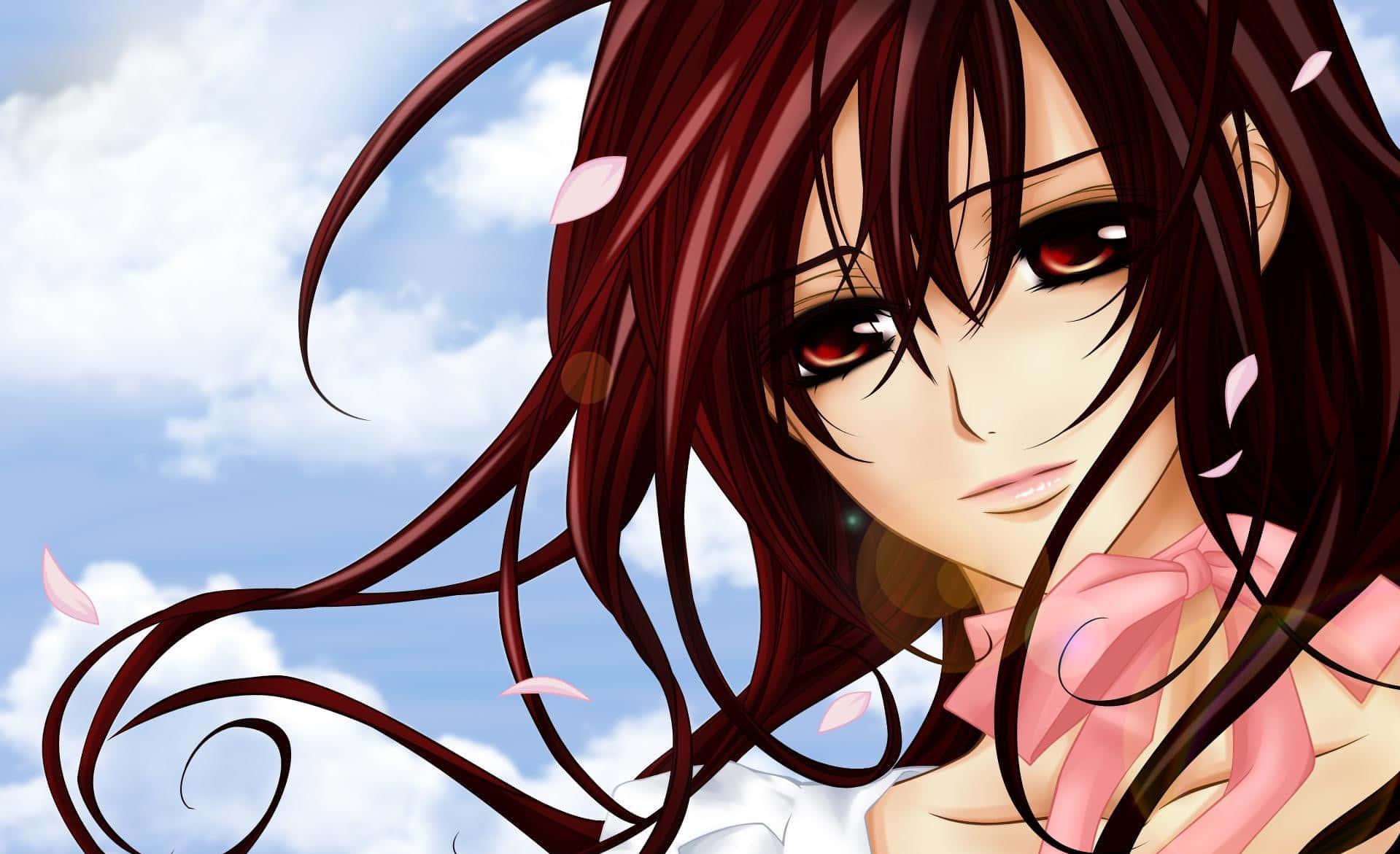 a girl with long hair and pink hair — 1919x1171 wallpaper