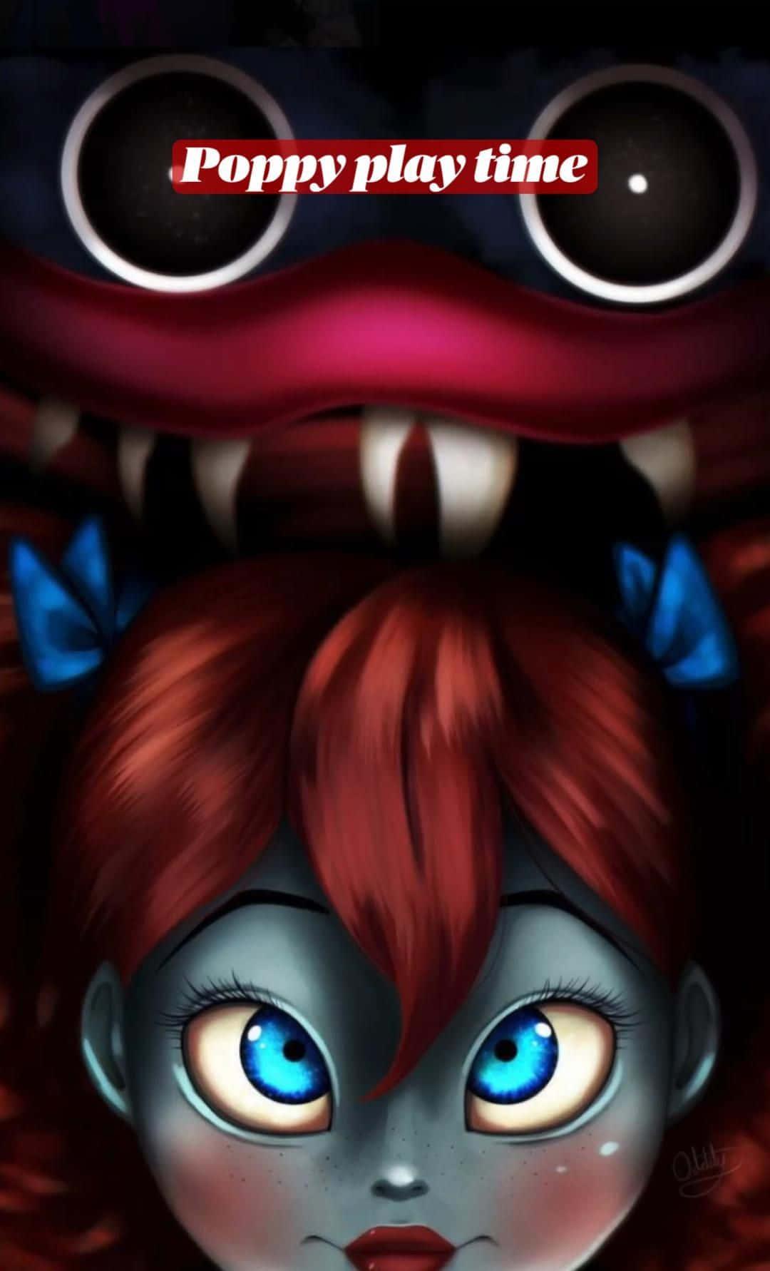 a girl with red hair and blue eyes is playing with a doll — 1080x1782 wallpaper