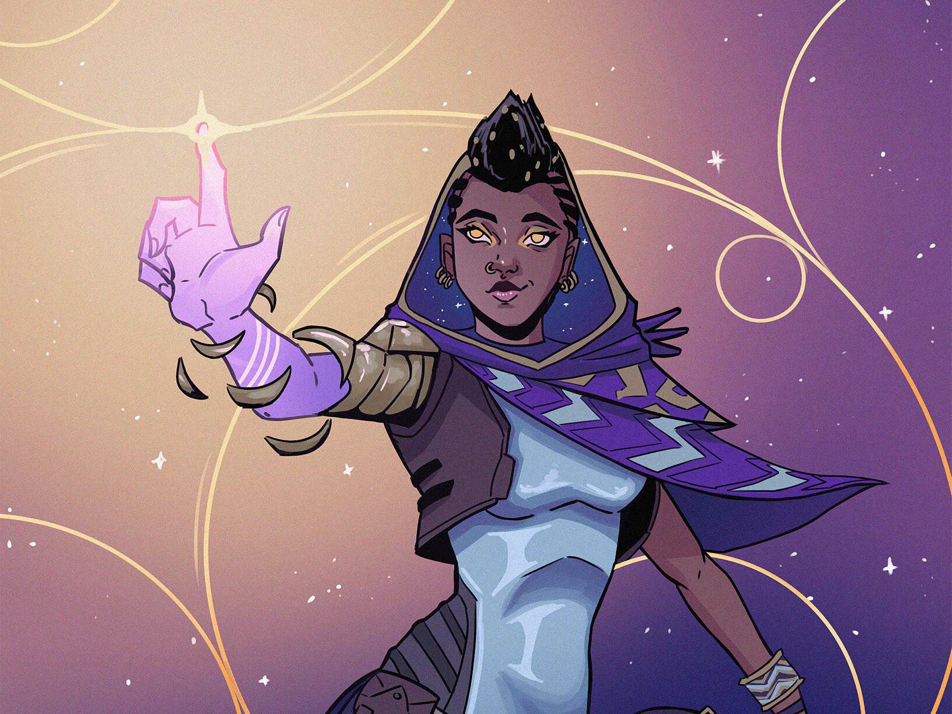 A Glimpse of the Cosmos: Valorant's Astra Fan Art — 1920x1440 wallpaper