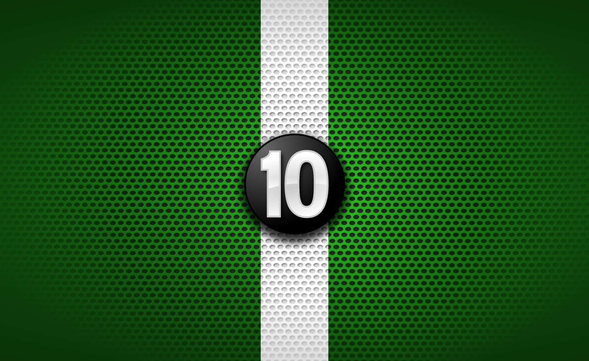 a green background with the number 10 on it — 1920x1178 wallpaper