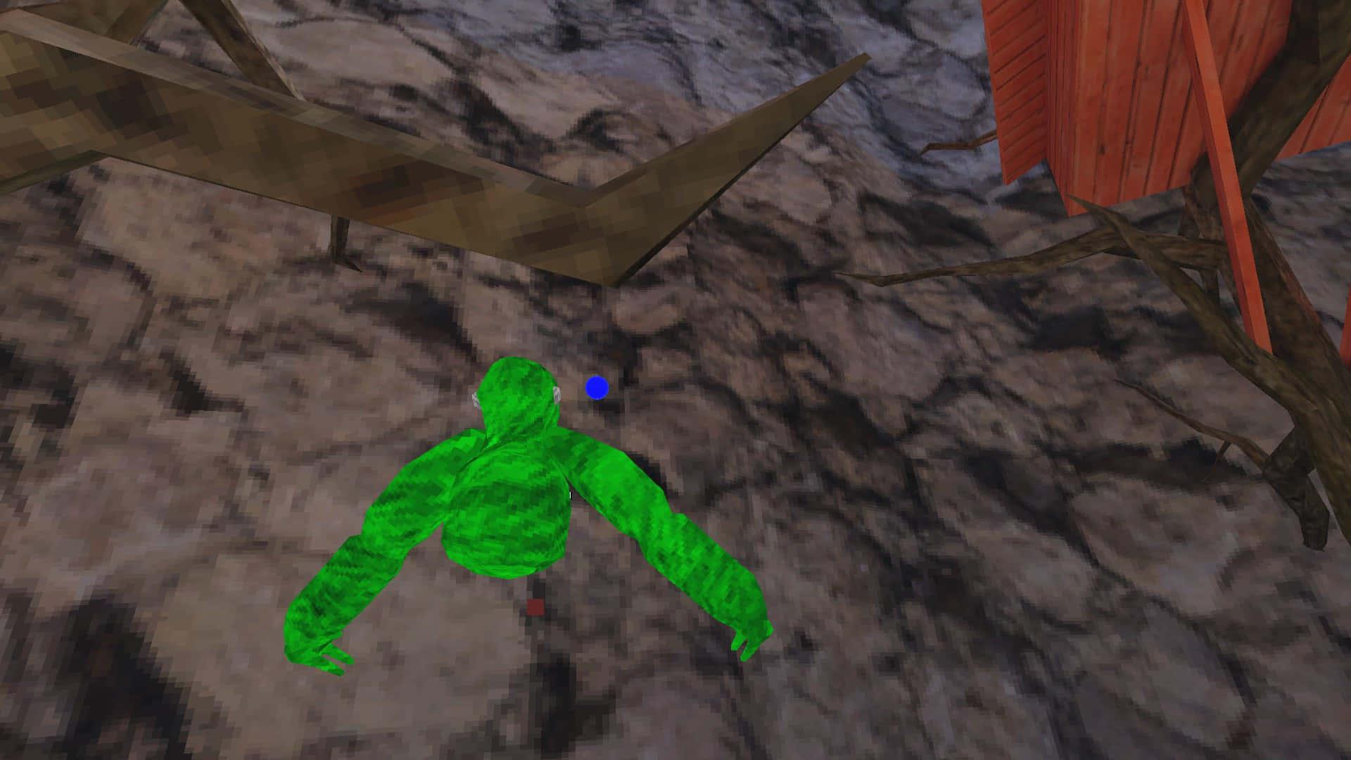 a green man is flying in the air — 1920x1080 wallpaper