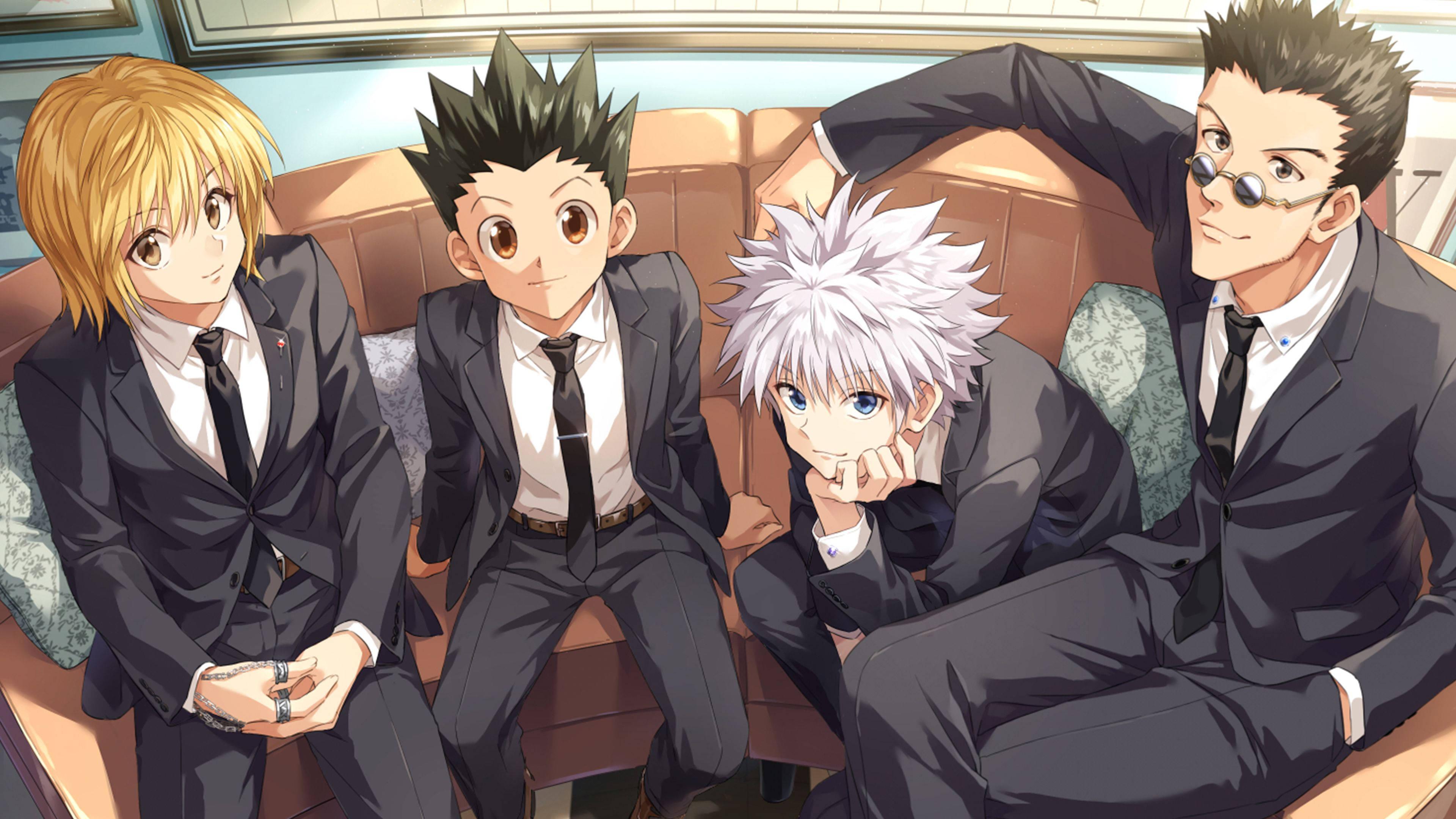 A group of friends from the anime series Hunter X Hunter meet up — 3840x2160 wallpaper