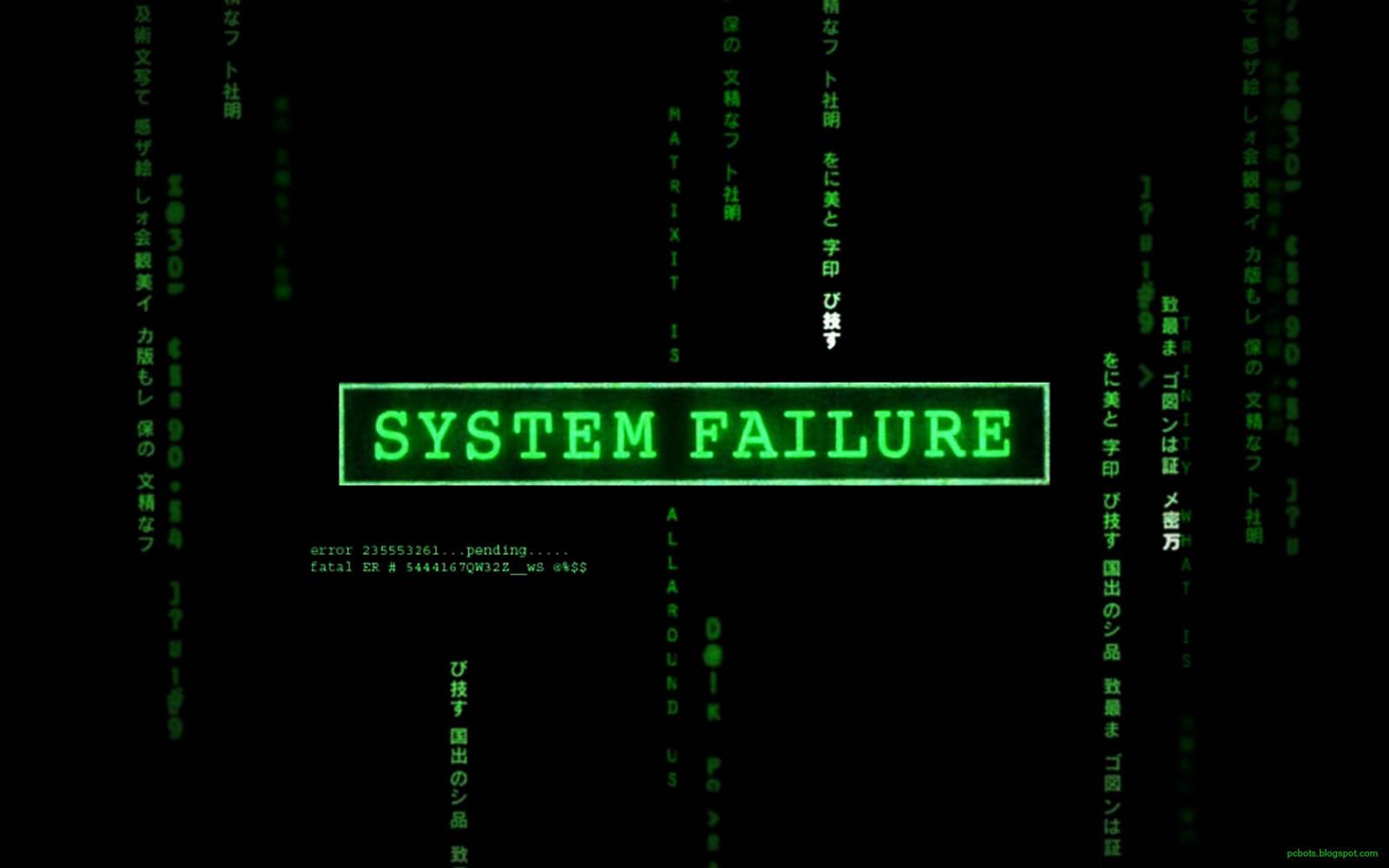 A Hacker Stands Undeterred by System Failure — 1600x1000 wallpaper