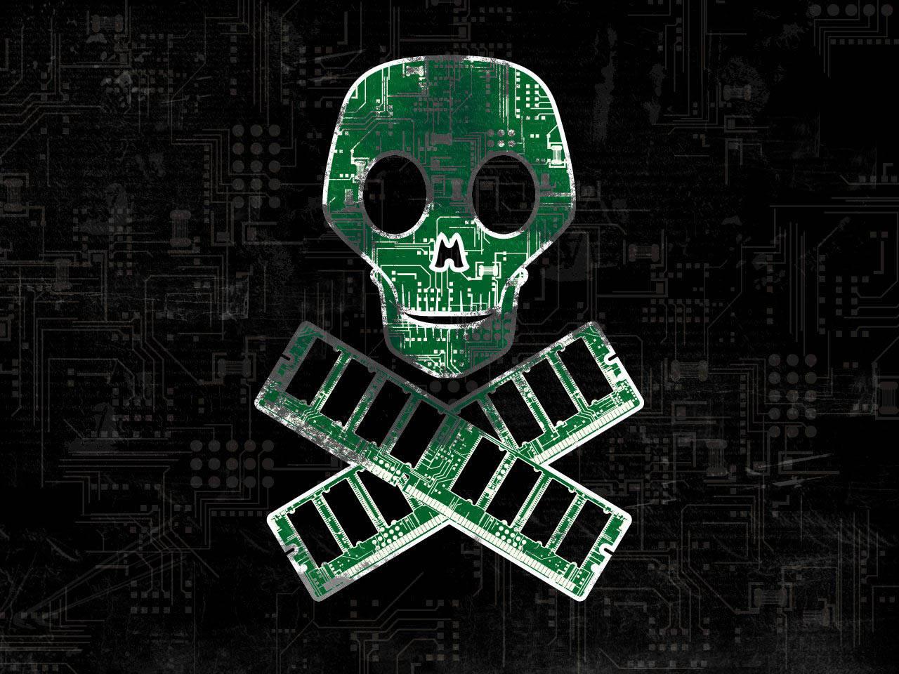 A hacker’s calling card – a poison skull symbolizes disruption — 1280x960 wallpaper