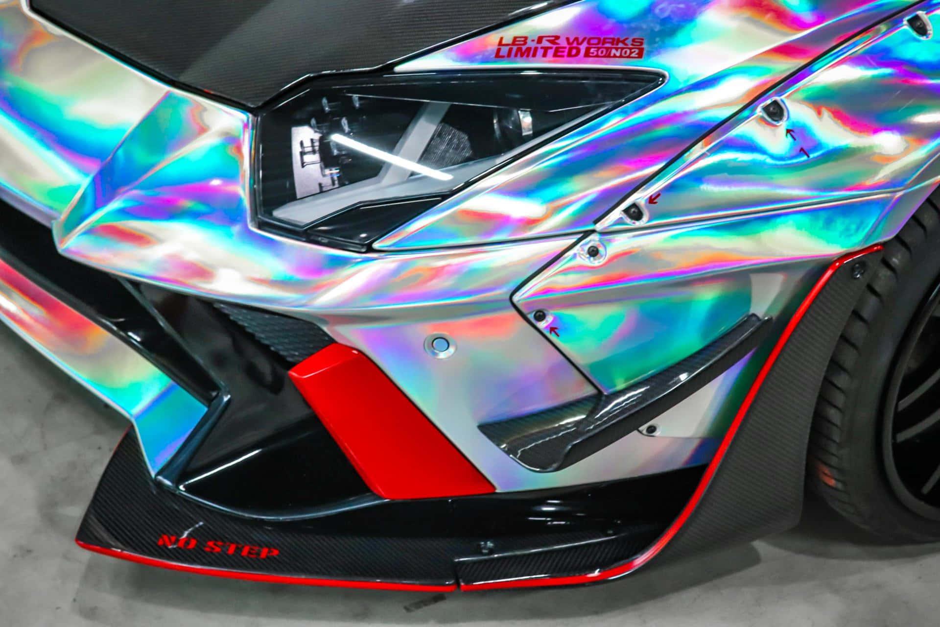 a lamborghini huracan with holographic paint — 1920x1280 wallpaper