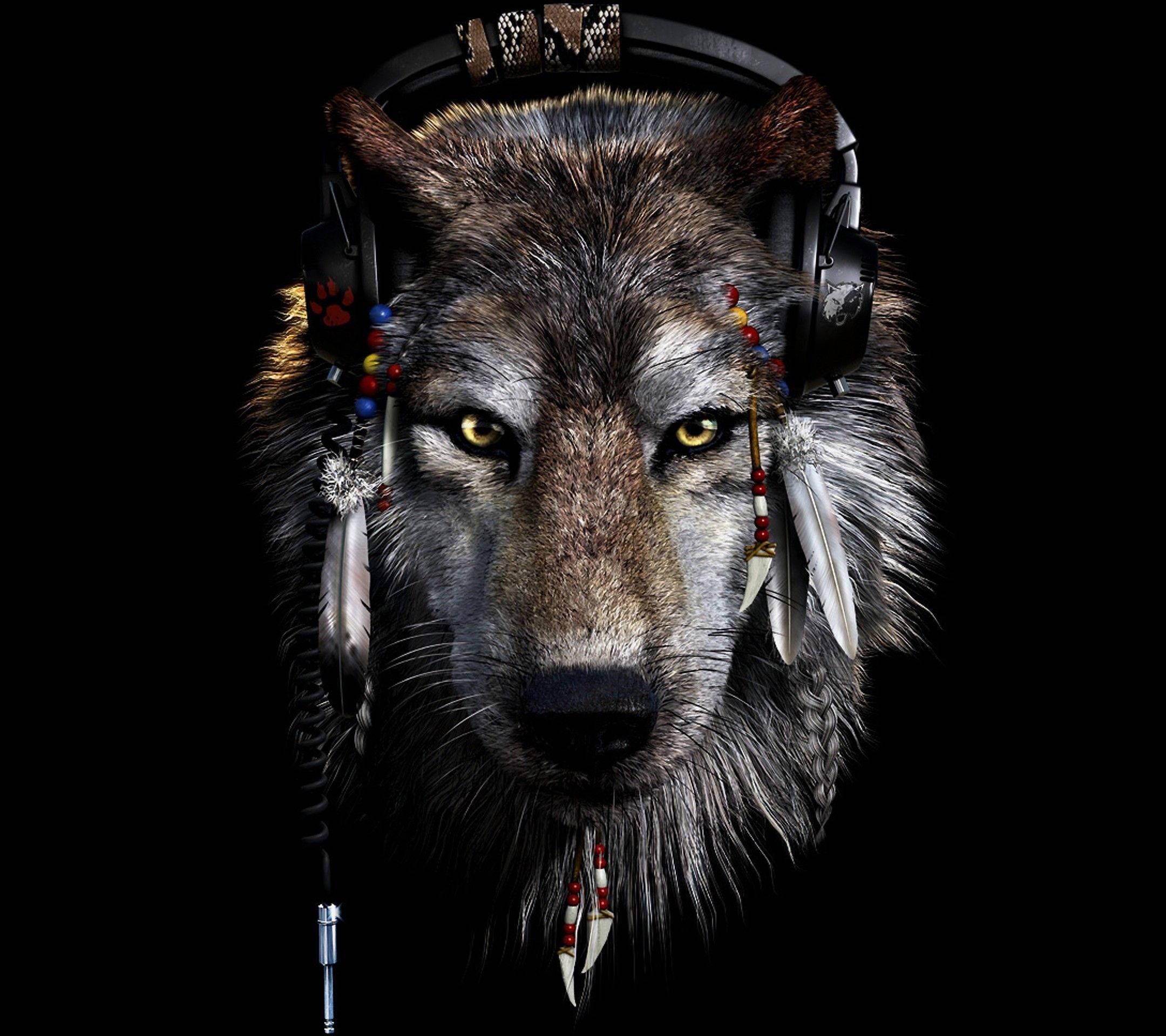 A lone wolf stands on a barren landscape, watching over the landscape like a guard. — 2160x1920 wallpaper