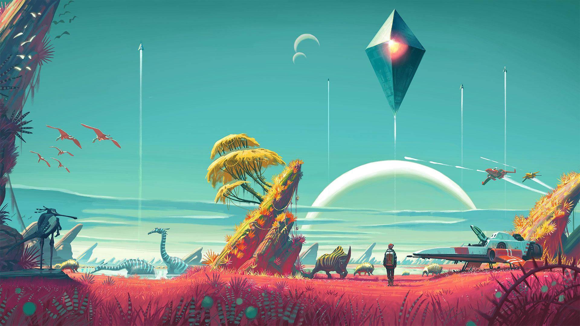 A Man Boldly Exploring the Uncharted Universe — 1920x1080 wallpaper