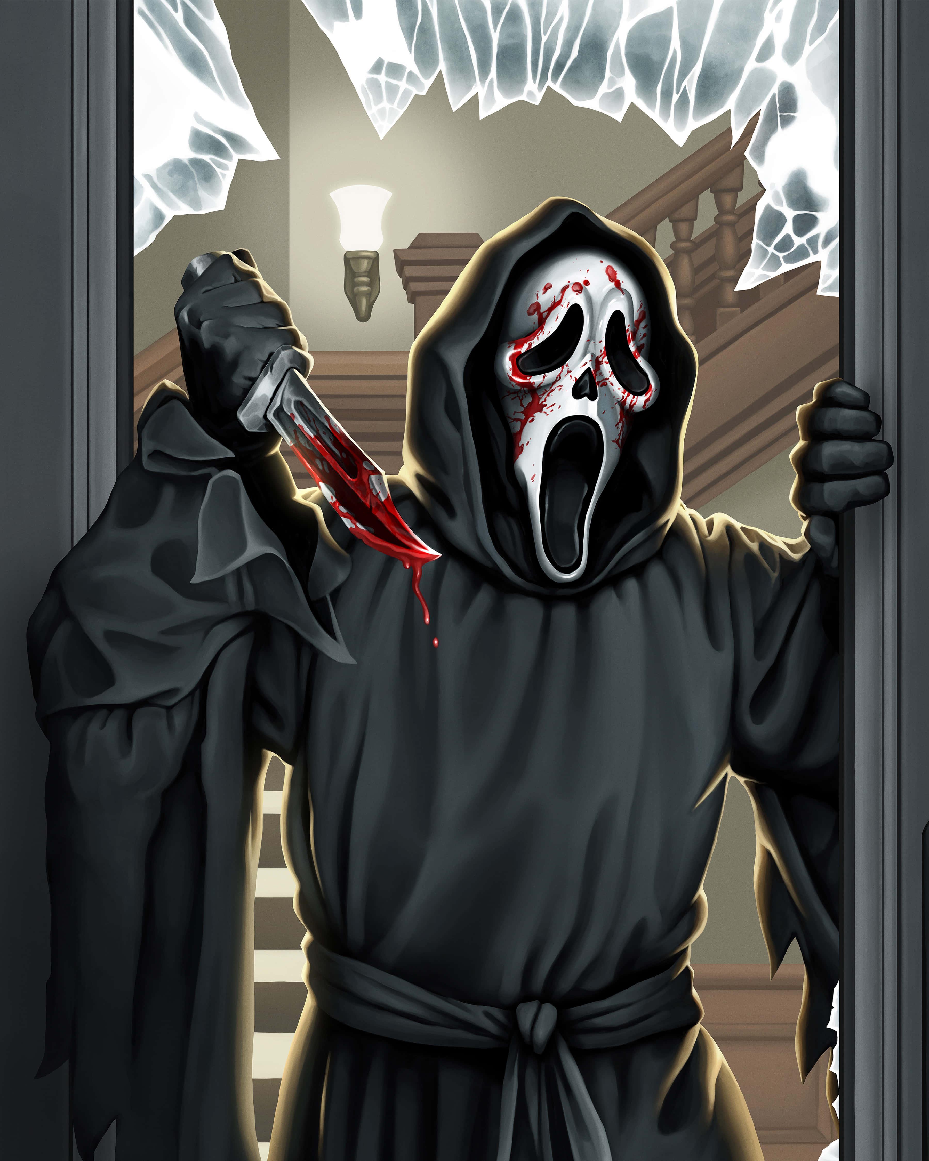 a man in a mask holding a knife — 3600x4500 wallpaper