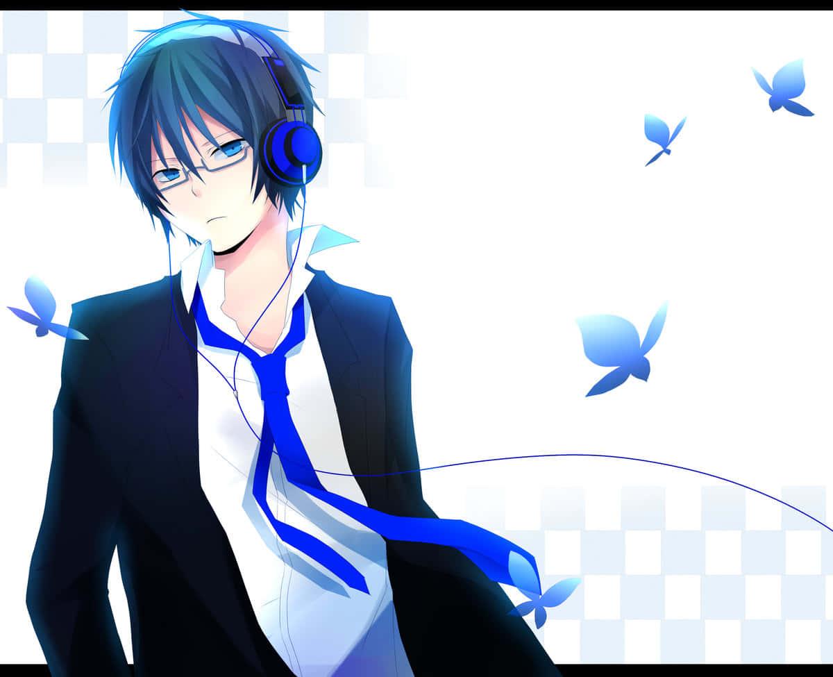a man in a suit and tie with headphones — 1200x975 wallpaper
