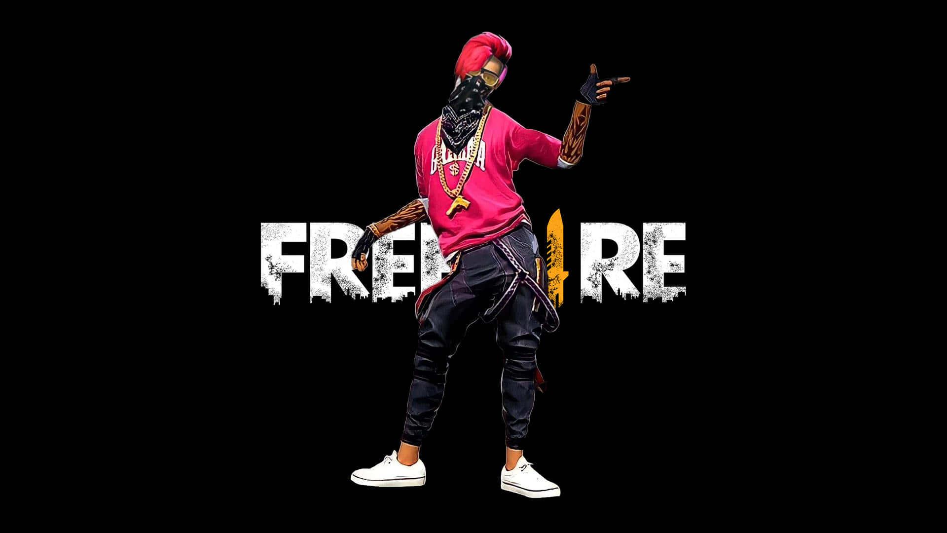 a man in a tan shirt with the word freefire on it — 1920x1080 wallpaper