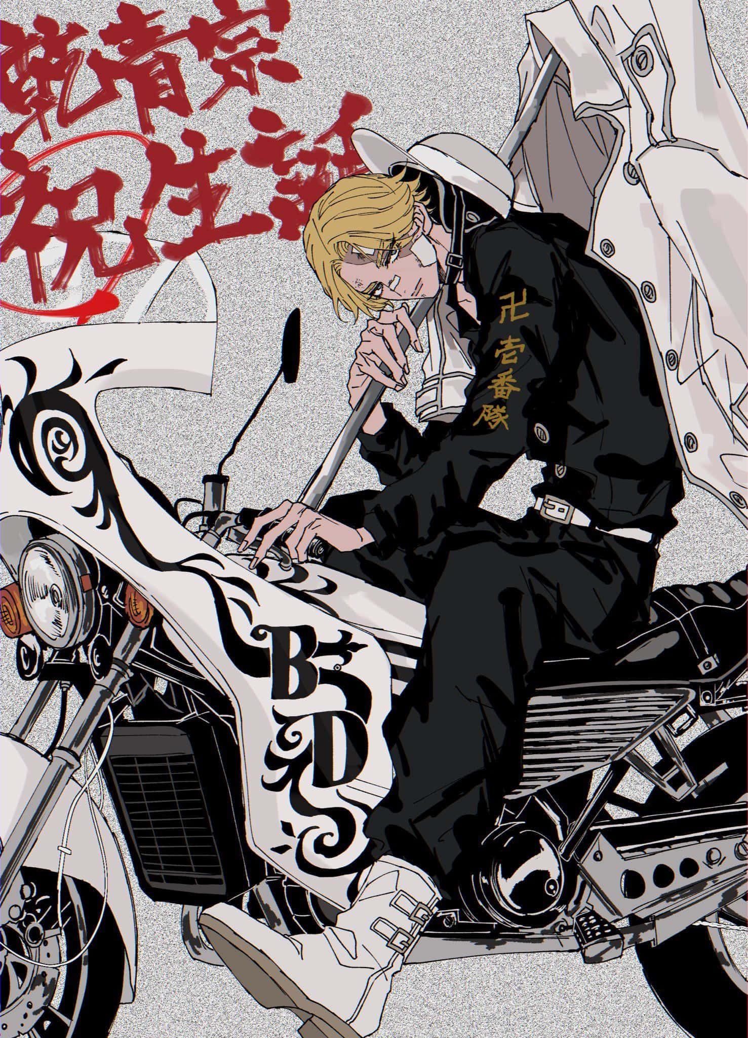 a man sitting on a motorcycle — 1477x2048 wallpaper