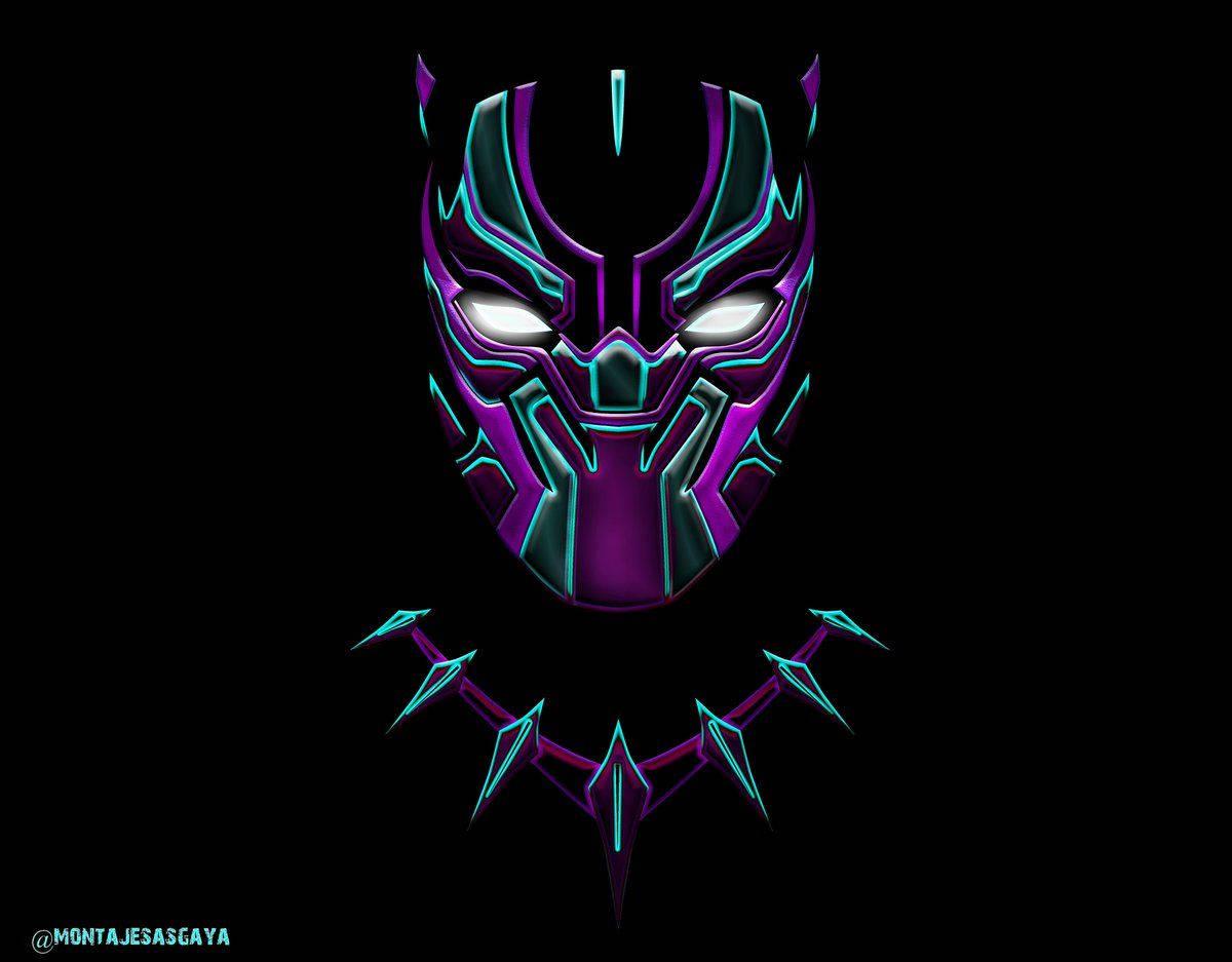 A masked Black Panther with a fierce gaze — 1200x937 wallpaper