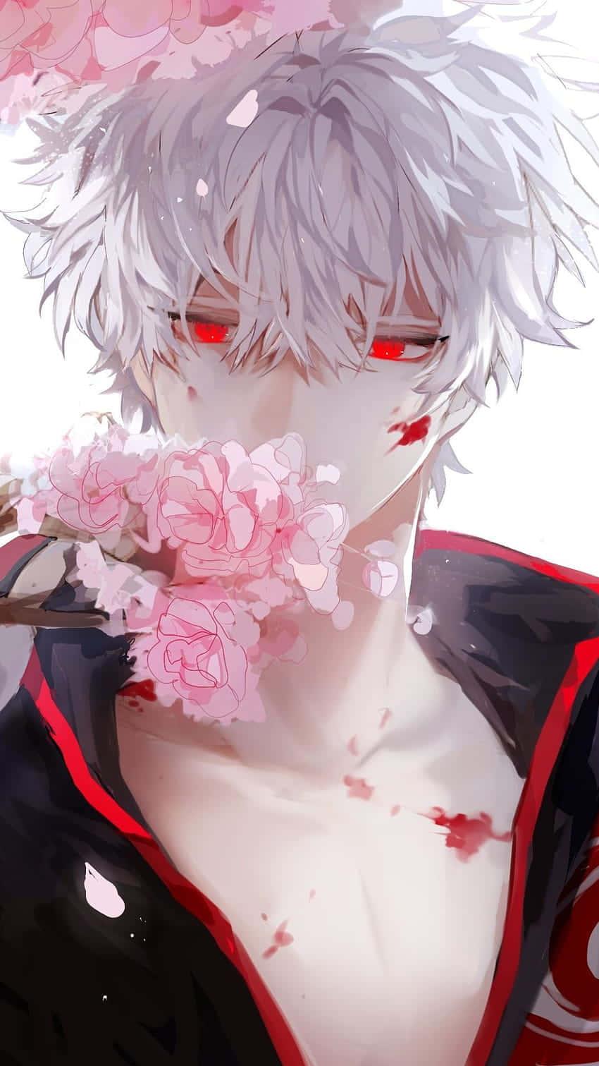 A Mysterious Anime Boy in a Hood — 850x1511 wallpaper