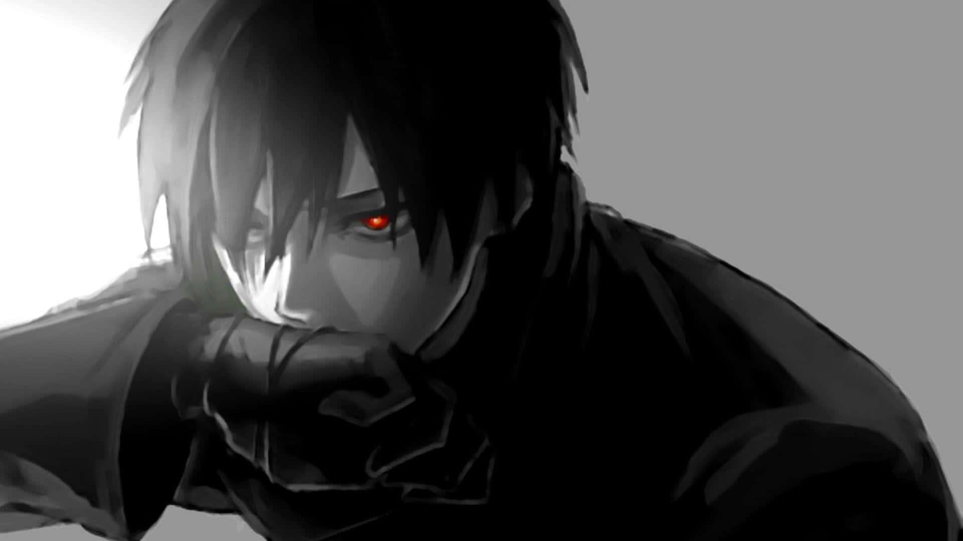 A Mysterious Dark Anime Boy