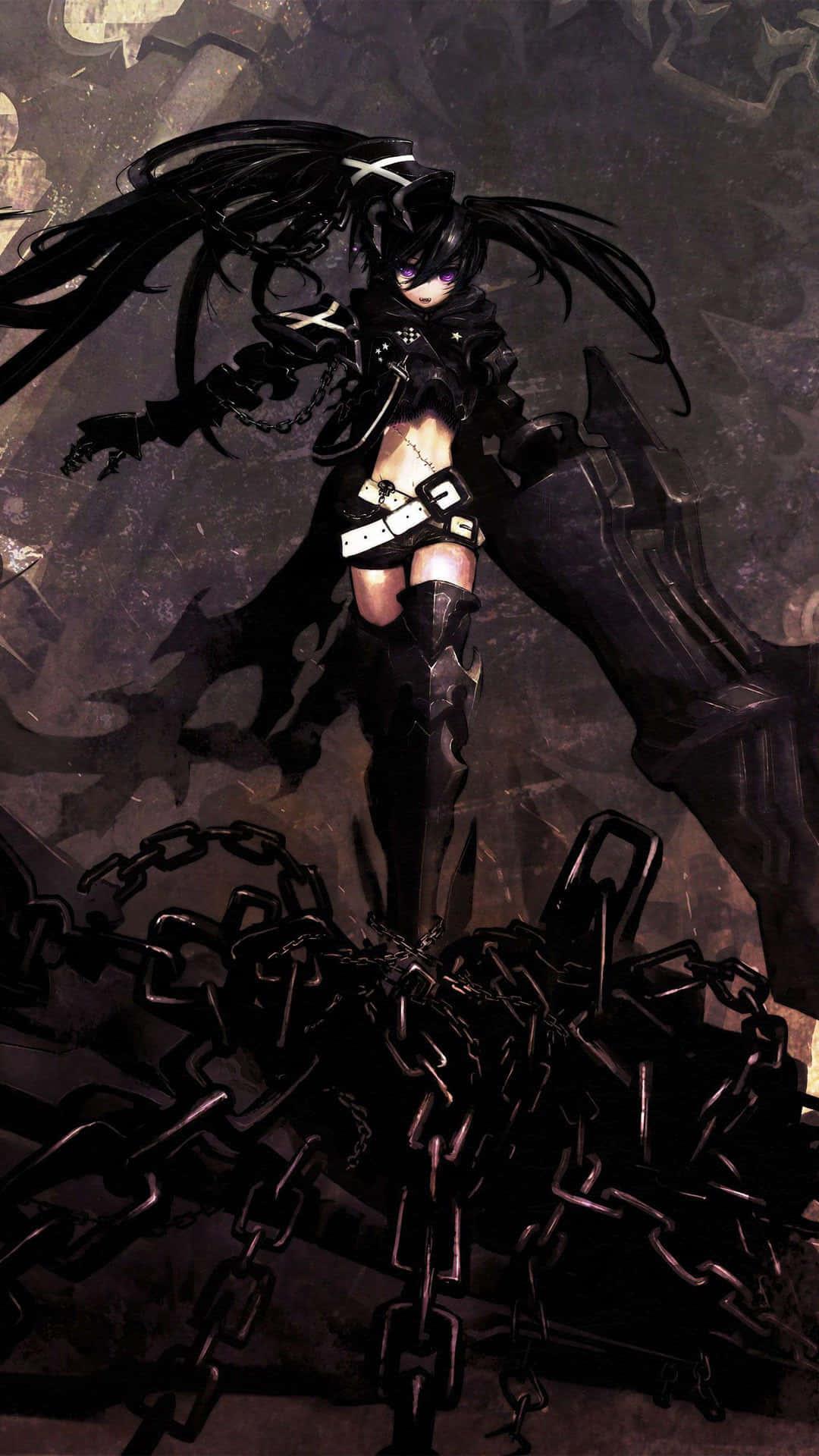 A Mysterious Dark Anime Girl — 1080x1920 wallpaper