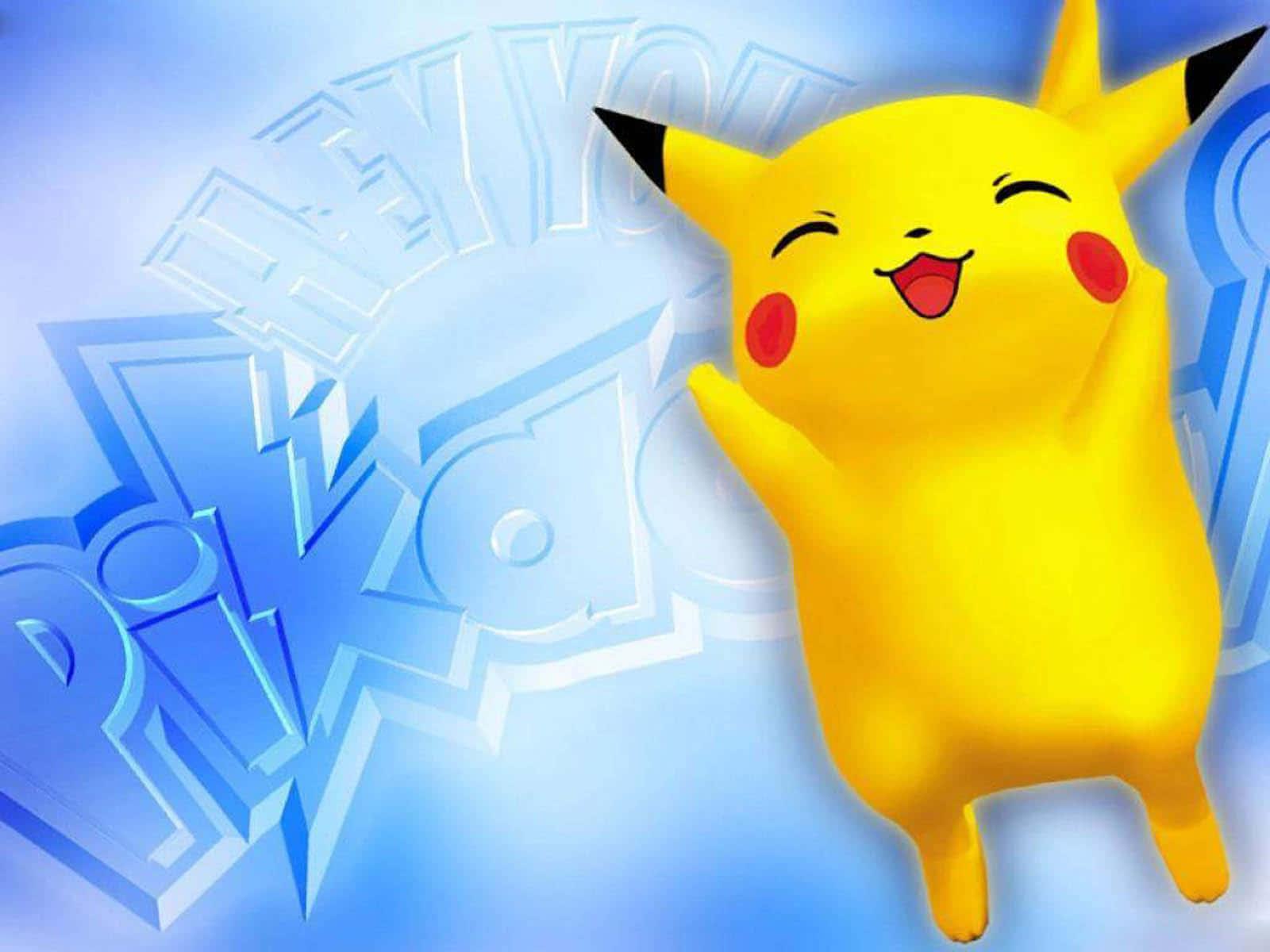 a pikachu is flying in the air — 1600x1200 wallpaper