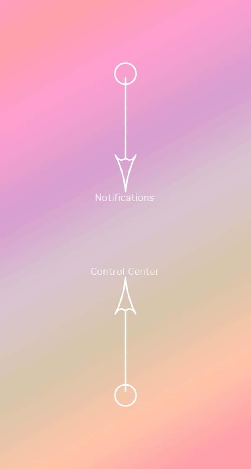 a pink and purple background with a arrow pointing to the right — 850x1590 wallpaper