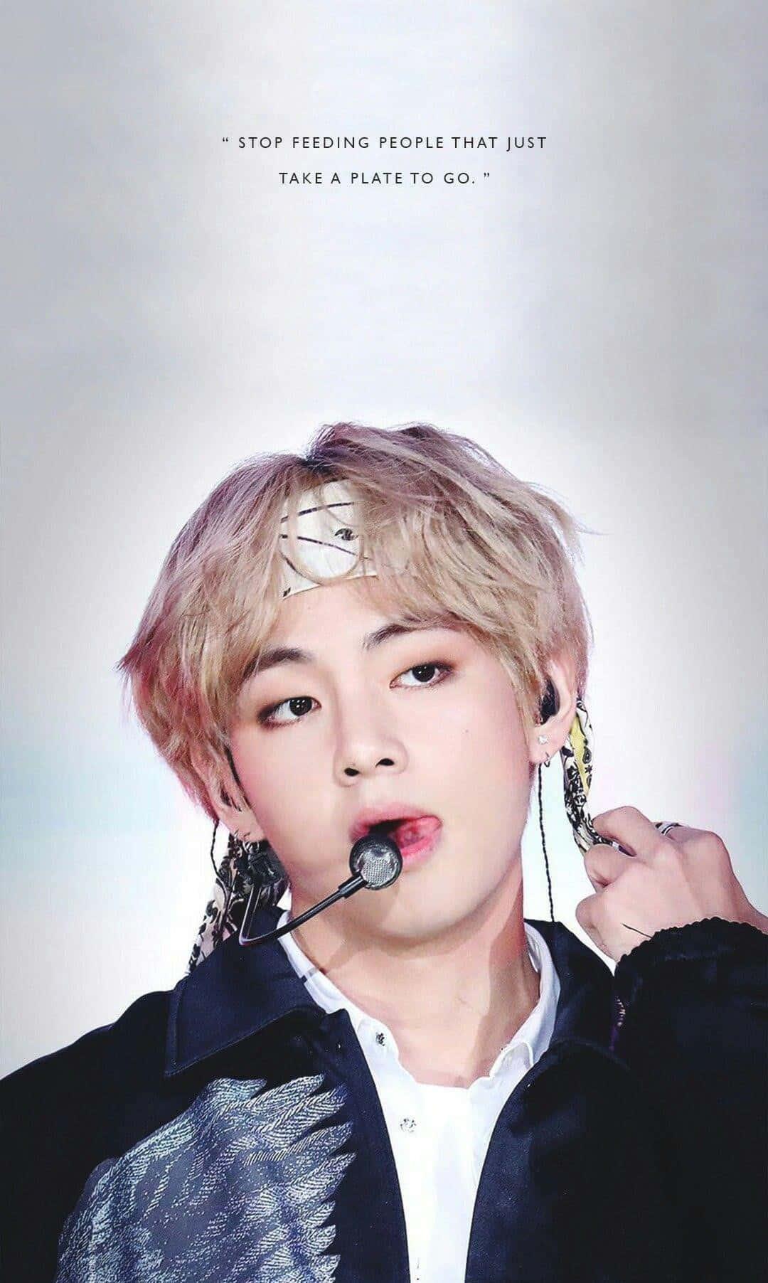 a poster with a picture of a man with a microphone — 1080x1804 wallpaper