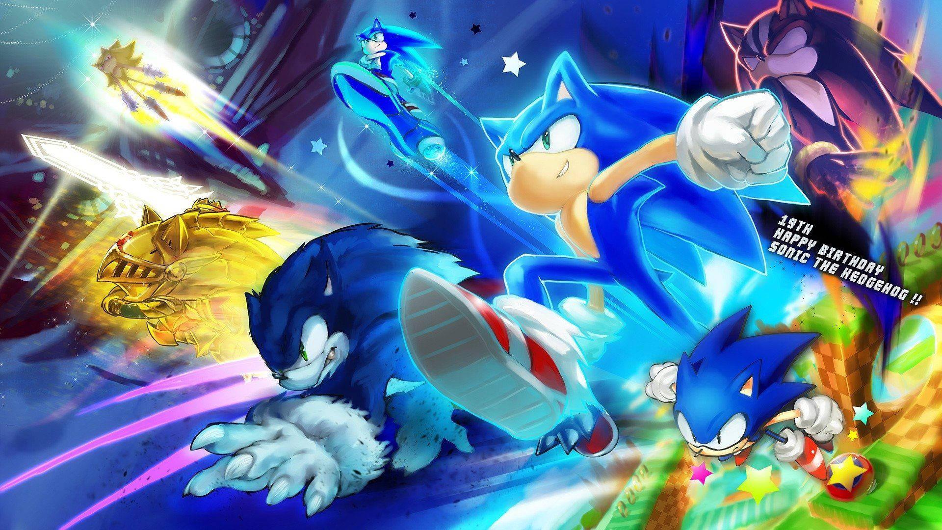 A powerful and iconic look of Sonic the Hedgehog — 1920x1080 wallpaper