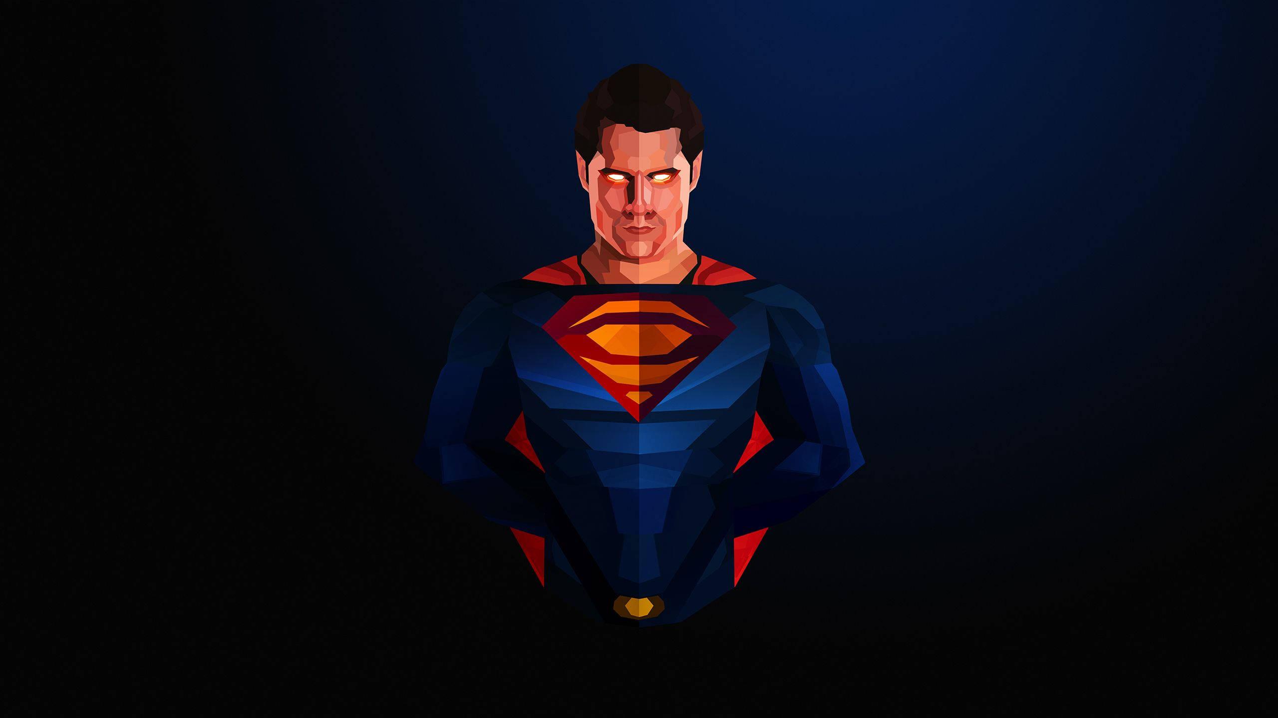 A powerful illustration of Superman in full flight. — 2560x1440 wallpaper