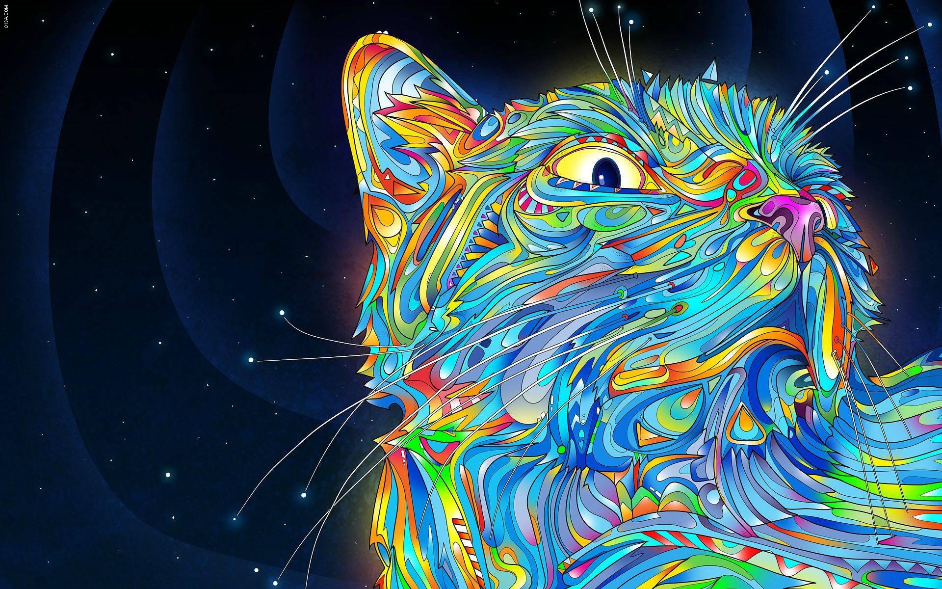 A rainbow of purr-fection — 1920x1200 wallpaper