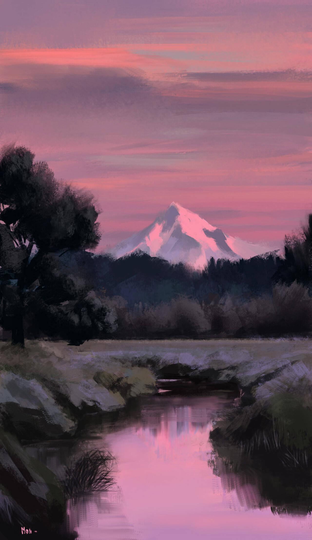 A refresh, rejuvenating view of a mountain and river. — 1280x2216 wallpaper
