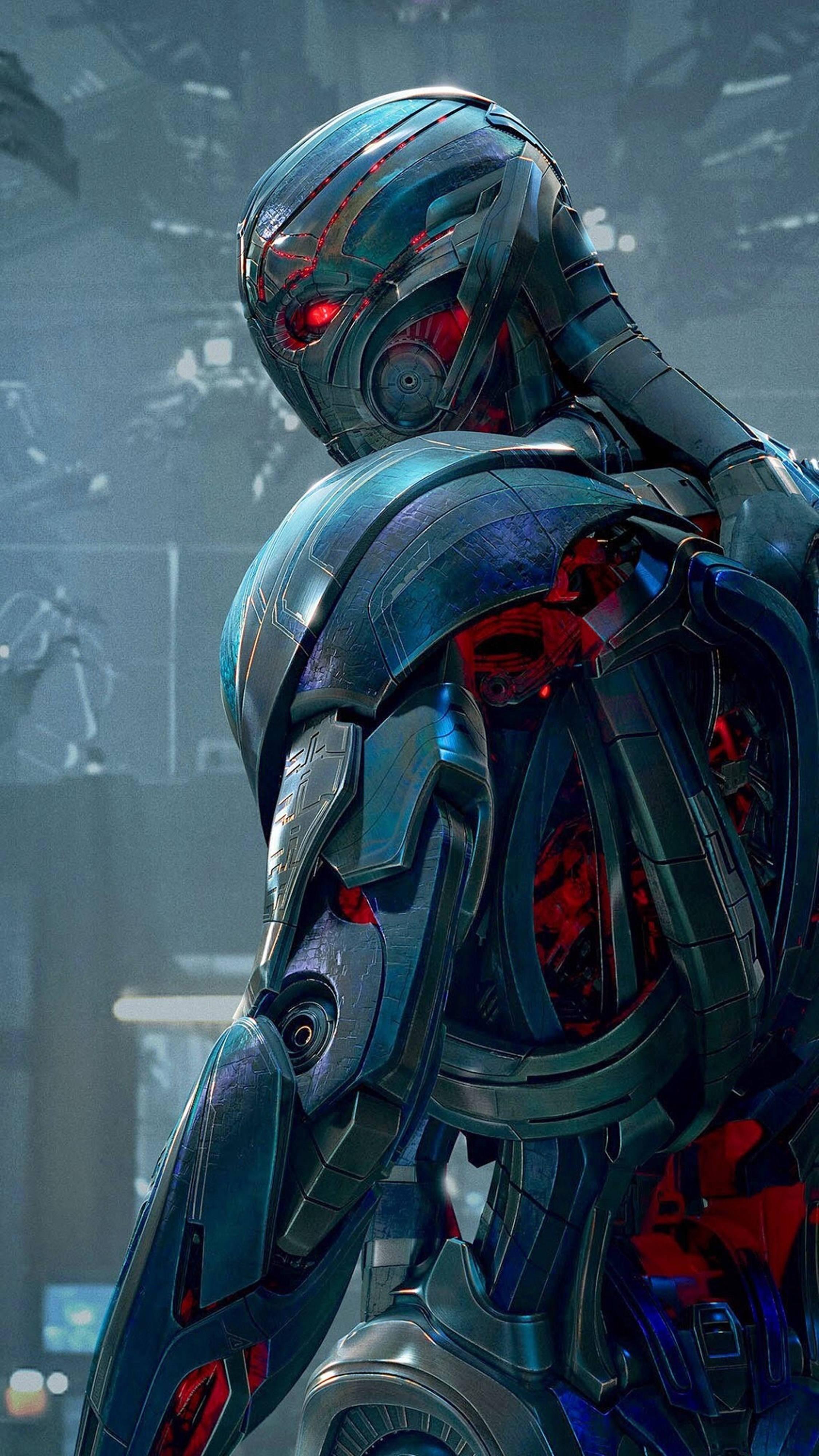 a robot is standing in a city — 2250x4000 wallpaper