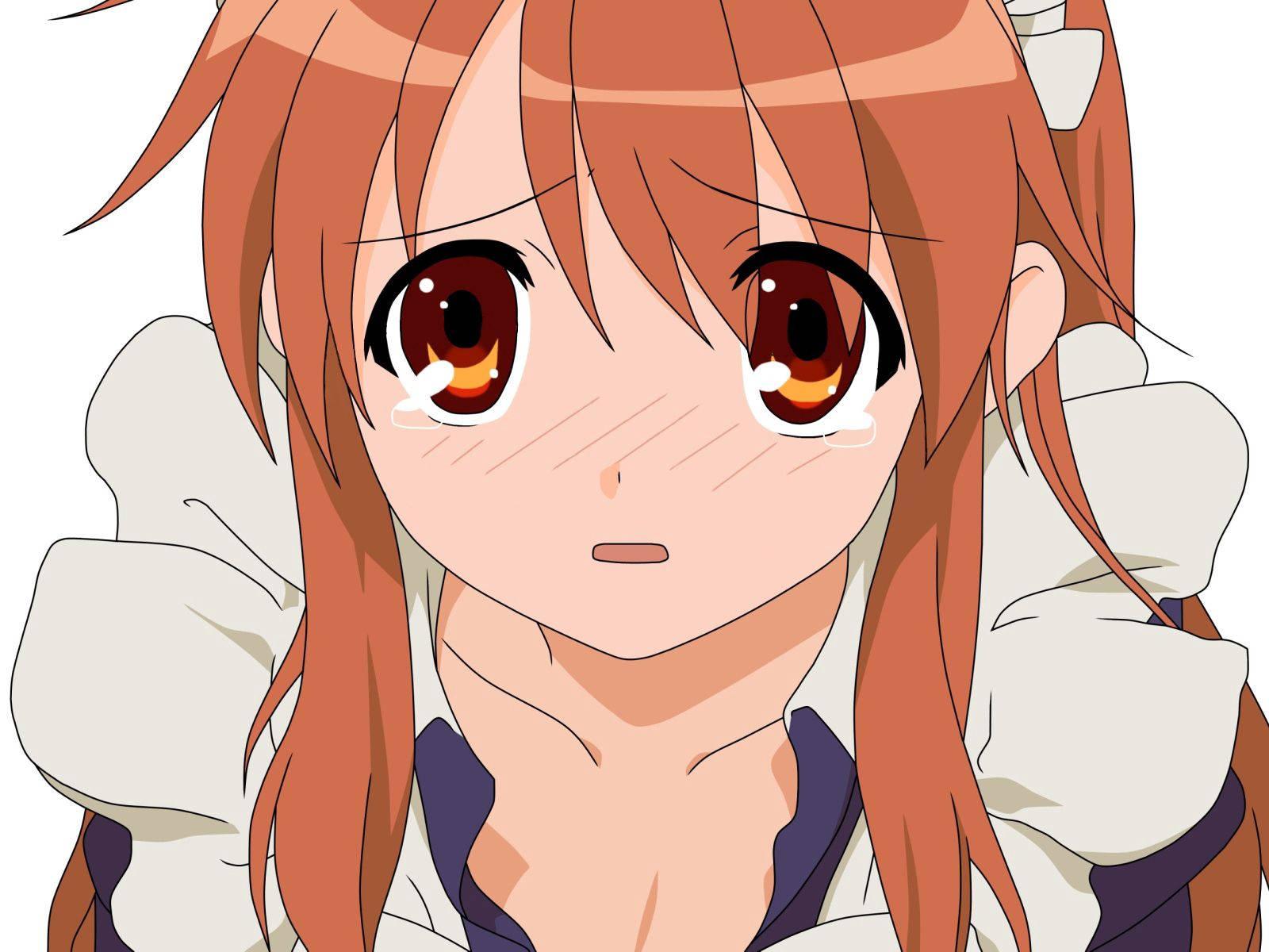 A Sad Anime Girl In Grief — 1600x1200 wallpaper