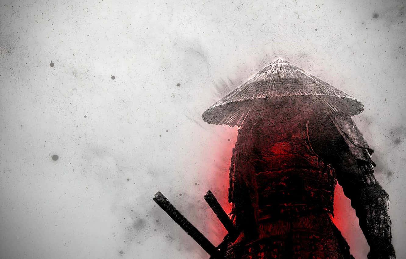 A samurai bravely gazing off into the distance — 1332x850 wallpaper