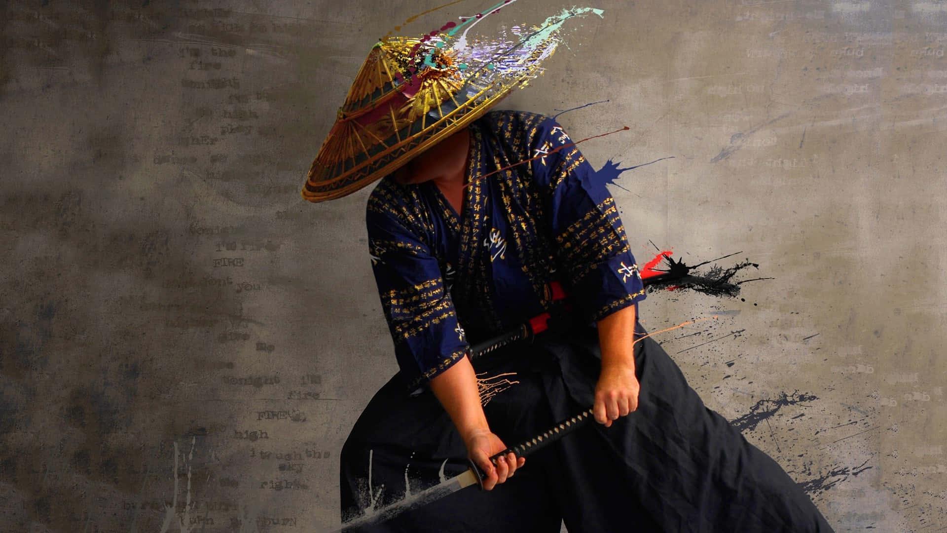 A Samurai Warrior Preparing to Fight — 1920x1080 wallpaper