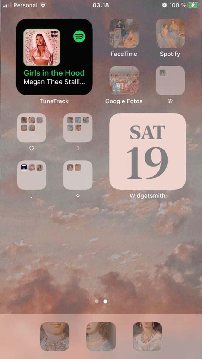a screenshot of an iphone showing a calendar with different pictures — 675x1200 wallpaper