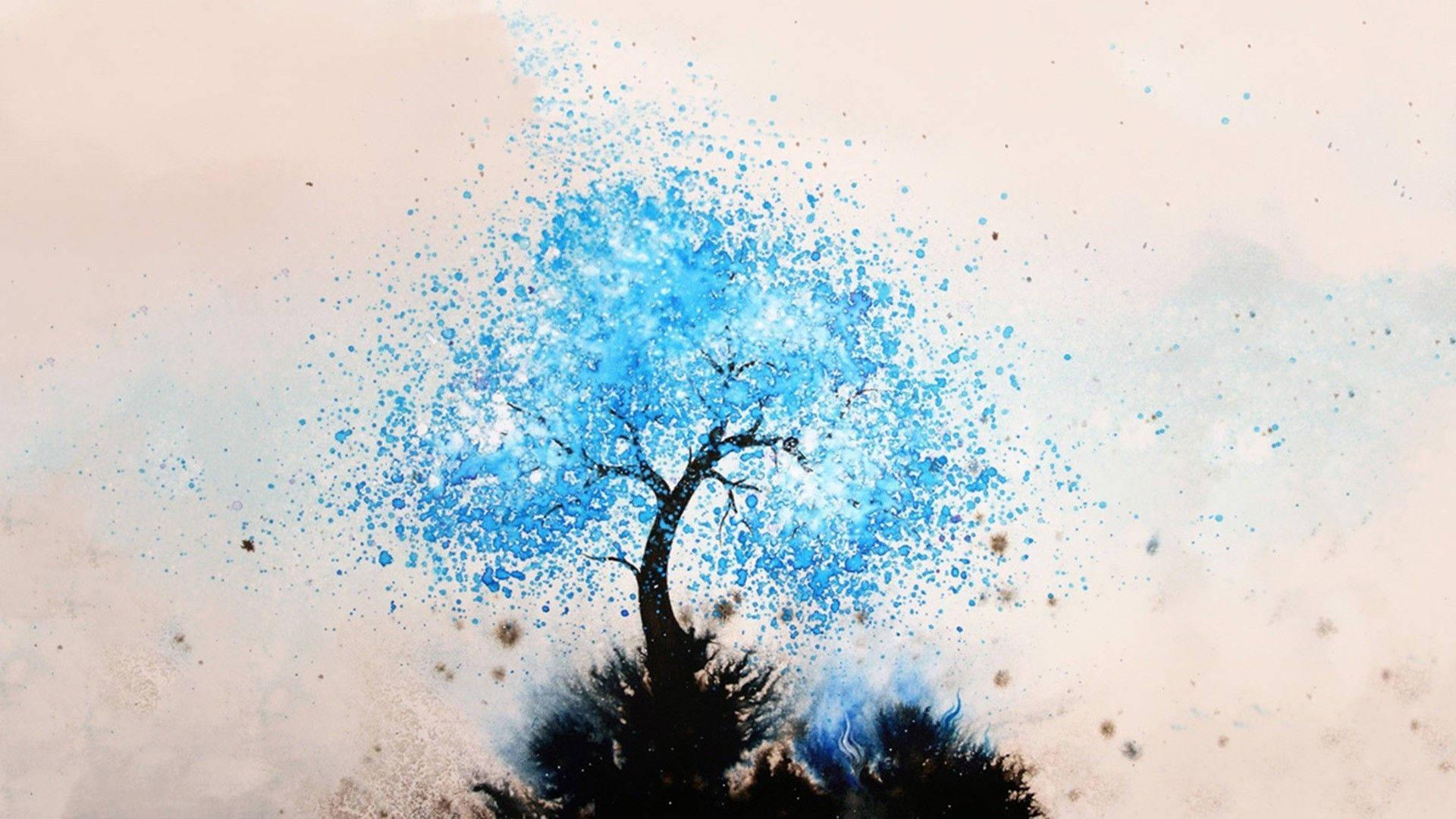 A sea of blue, one majestic tree — 1920x1080 wallpaper