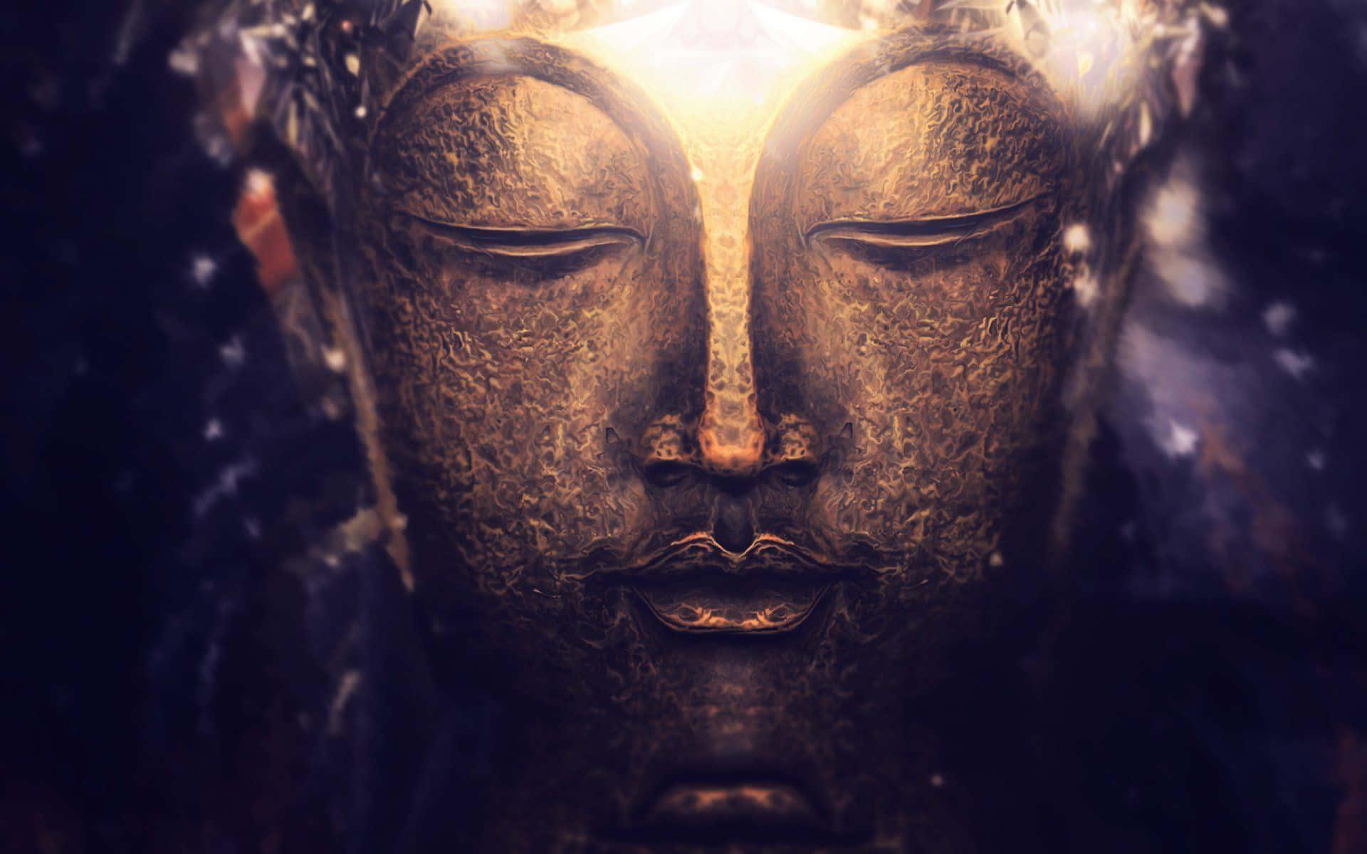 A Serene Statue of Buddha in a tranquil Garden Setting — 1920x1200 wallpaper