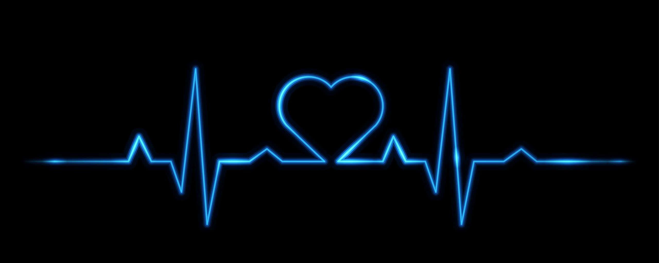 A shattered heart in darkness — 2560x1024 wallpaper